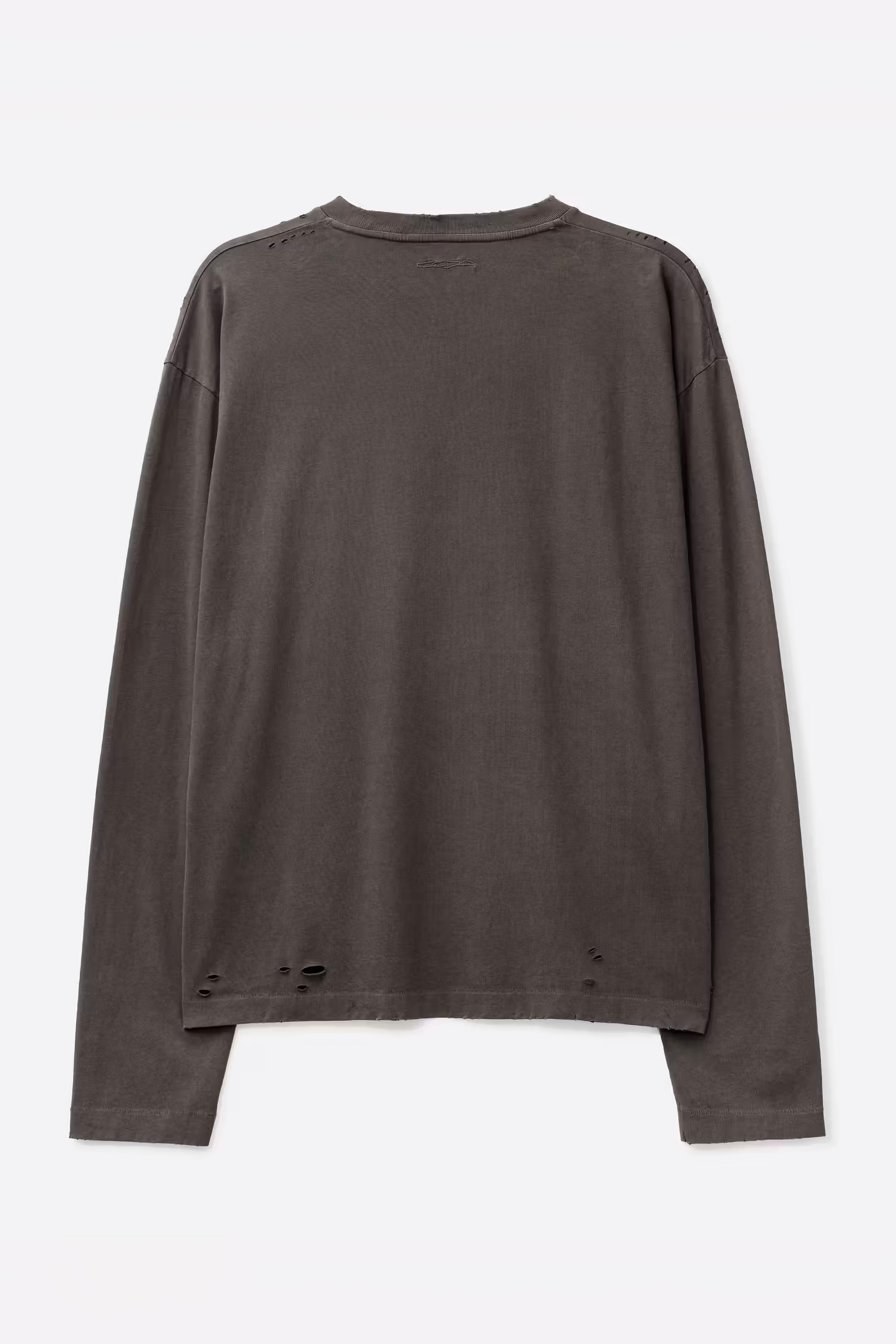 Load image into Gallery viewer, FADED GREY AGING DAMAGED LONG SLEEVE T-SHIRT