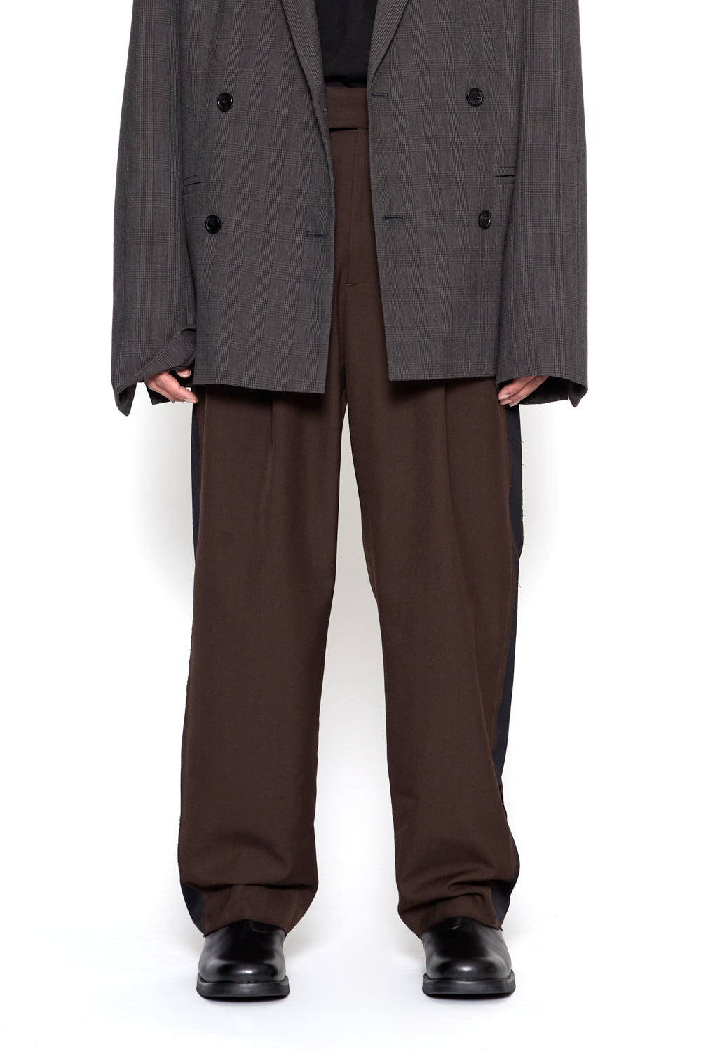 BROWN CHAMBER SIDE PANEL PANTS