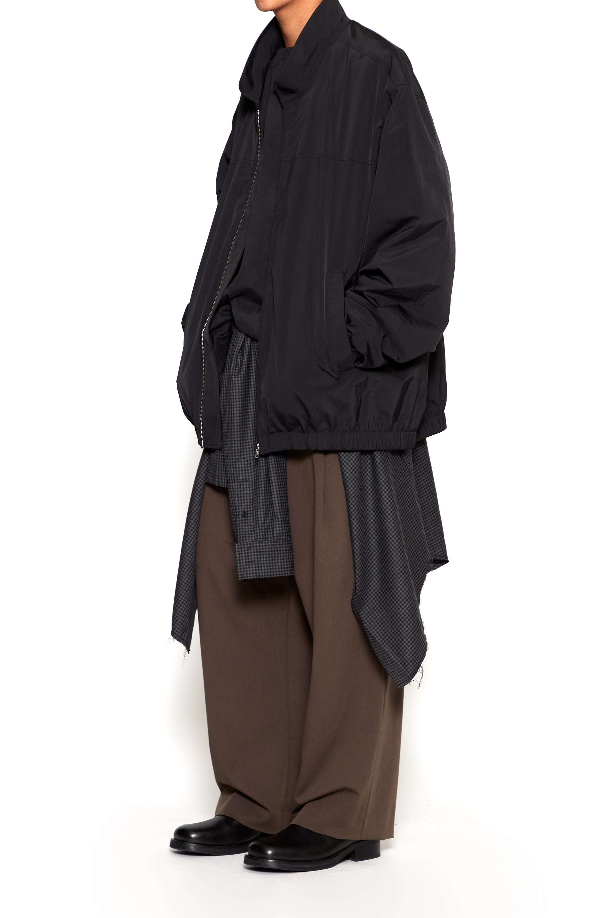 BLACK ALL WEATHER OVERSIZED TEAM JACKET
