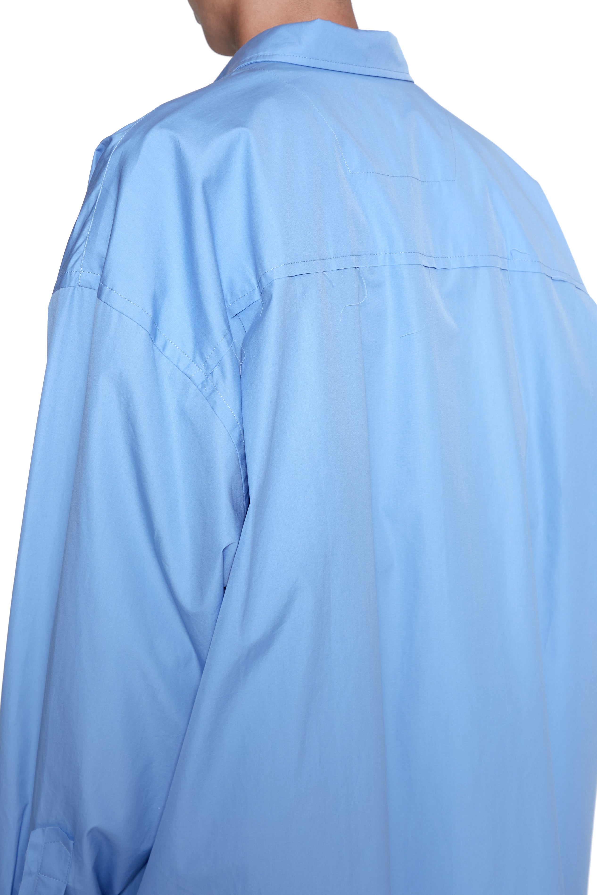 Load image into Gallery viewer, BLUE THOMAS MASON POPLIN RAW EDGES STRUCTURED SHIRT