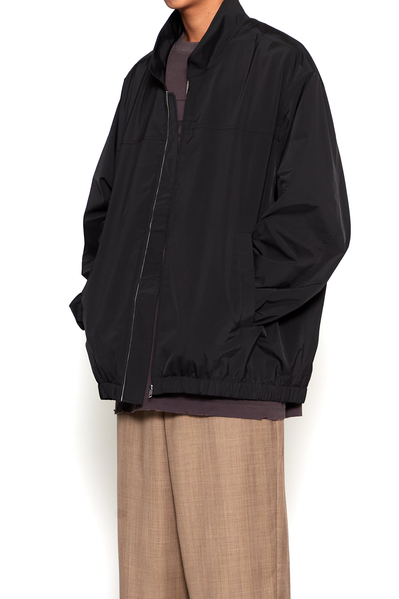 BLACK ALL WEATHER OVERSIZED TEAM JACKET