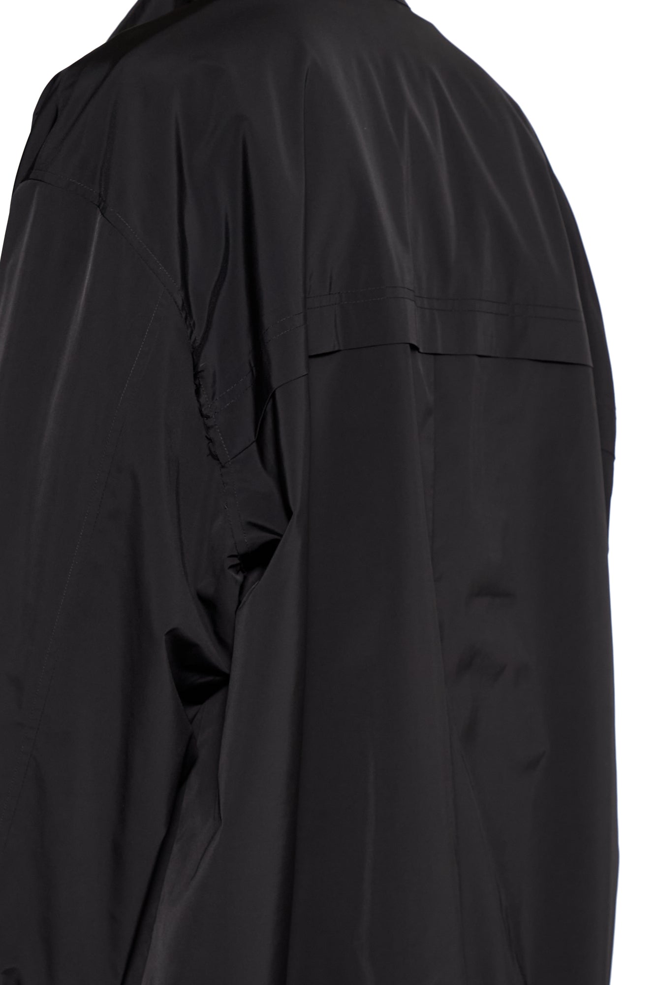 BLACK ALL WEATHER OVERSIZED TEAM JACKET