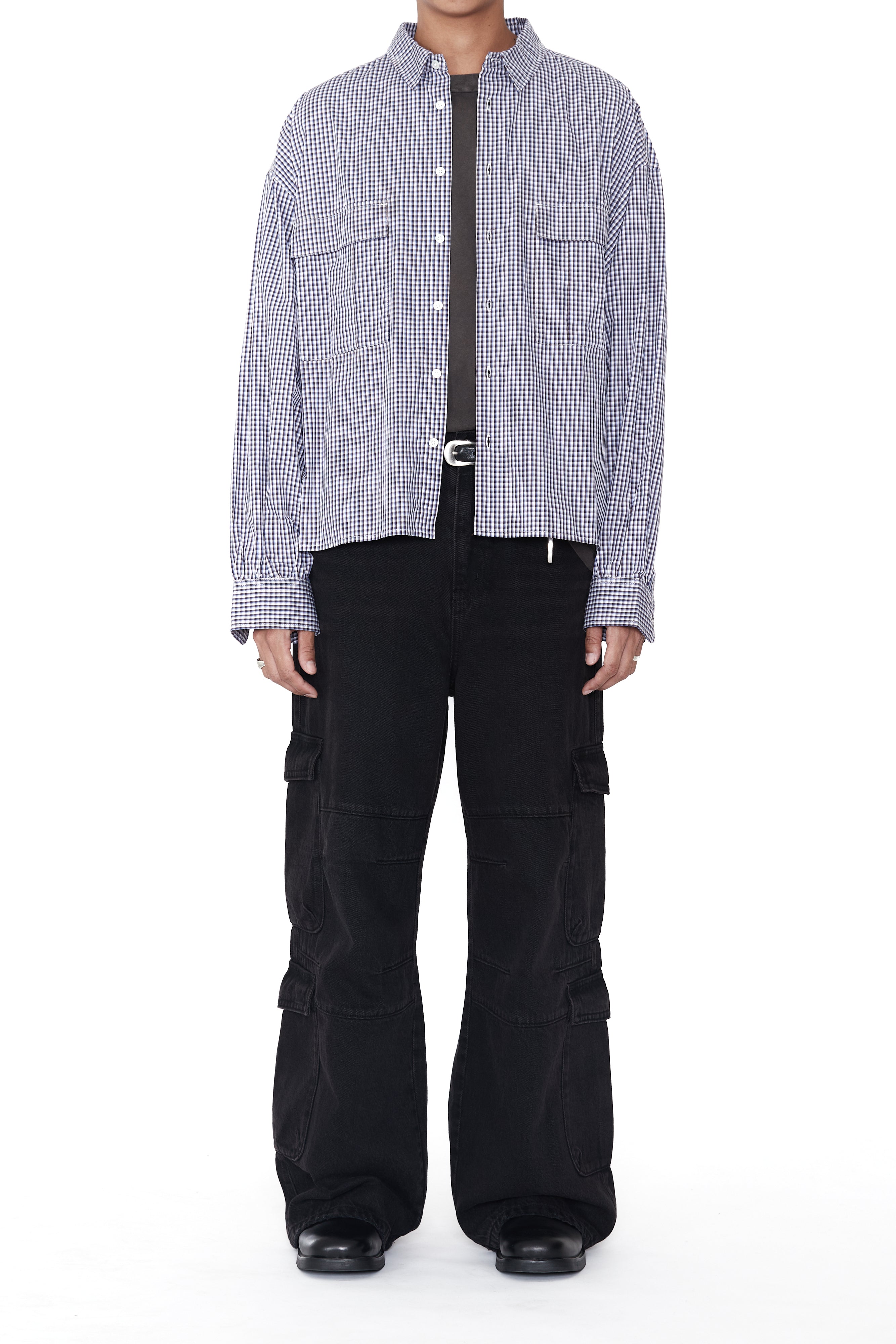 Load image into Gallery viewer, BLUE CHECK BOX SHIRT