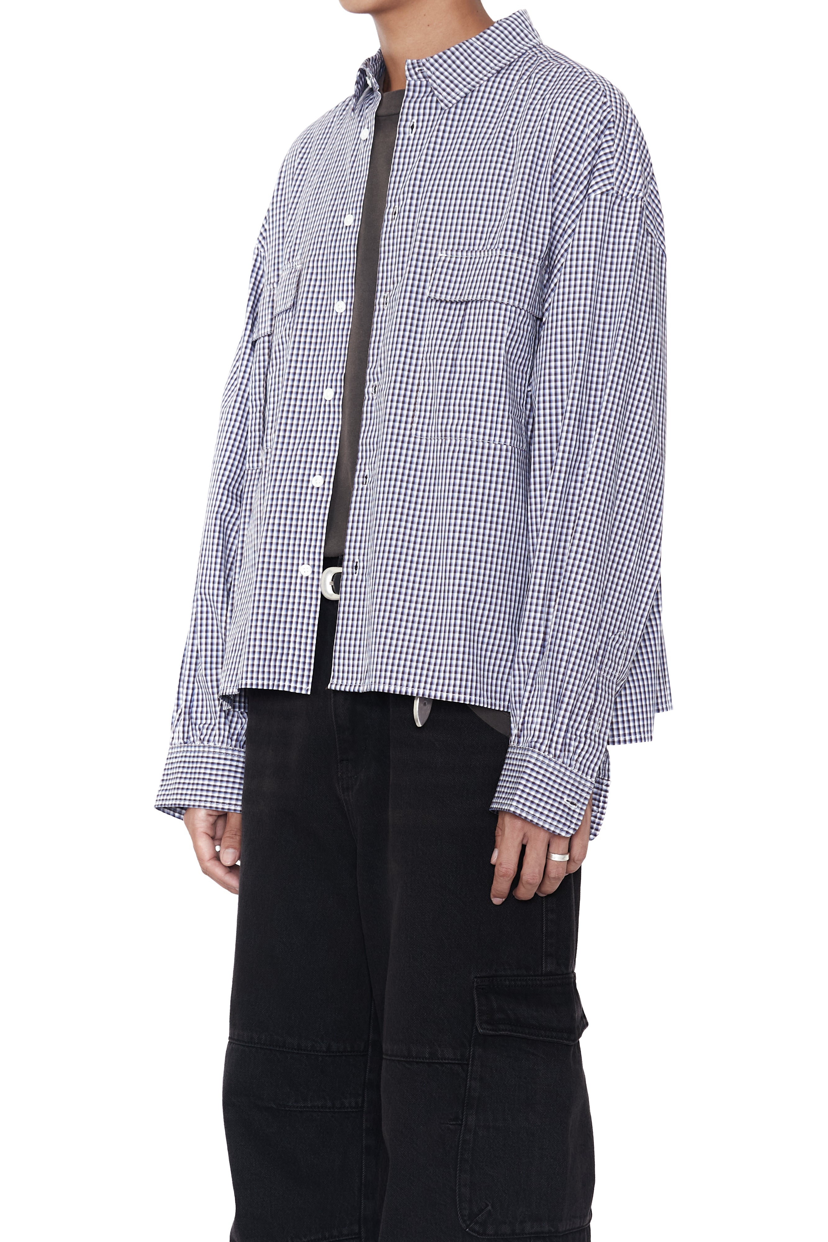 Load image into Gallery viewer, BLUE CHECK BOX SHIRT