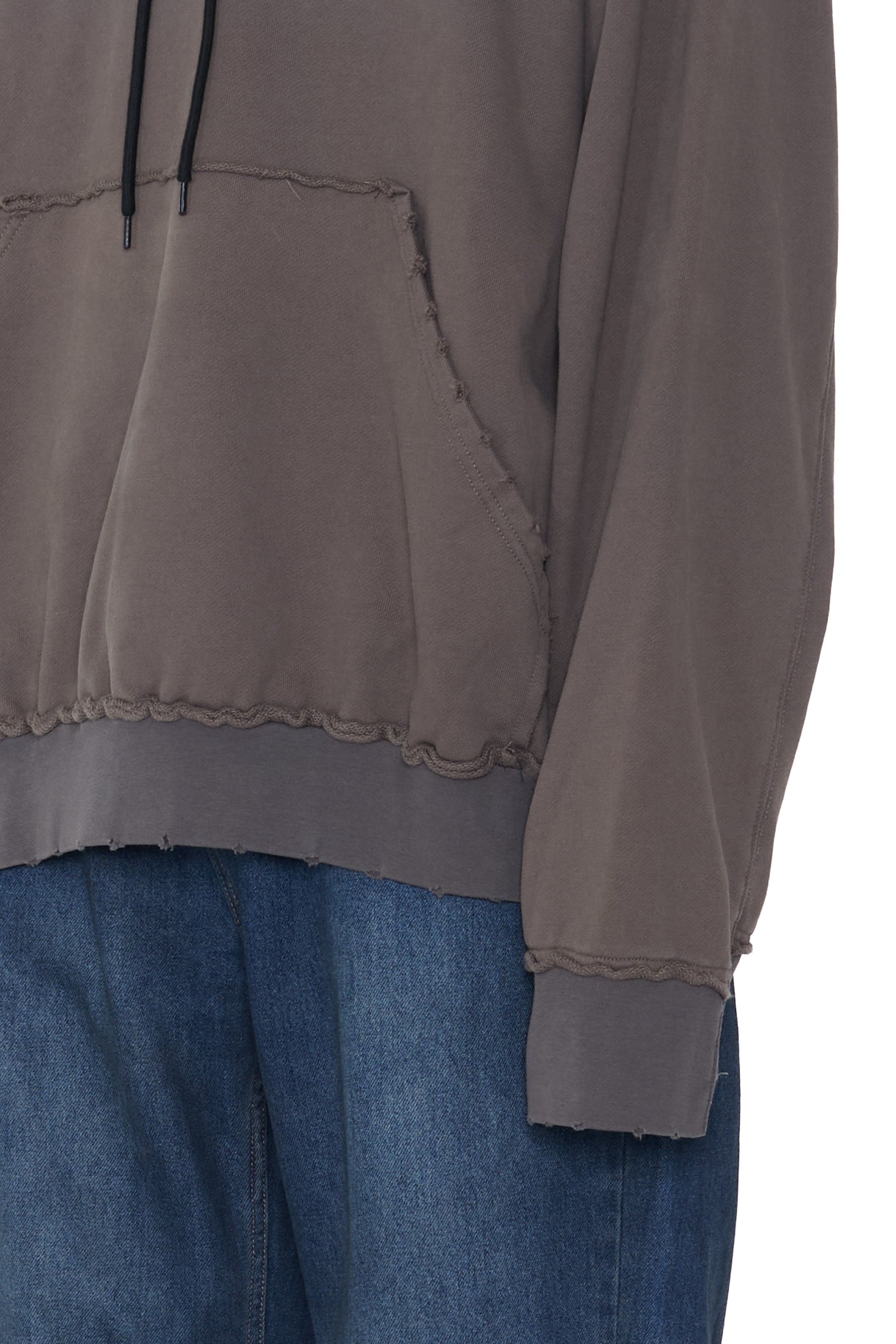 Load image into Gallery viewer, LIGHT BROWN WASHED DISTRESSED AGING SONATA PRINTED HOODIE