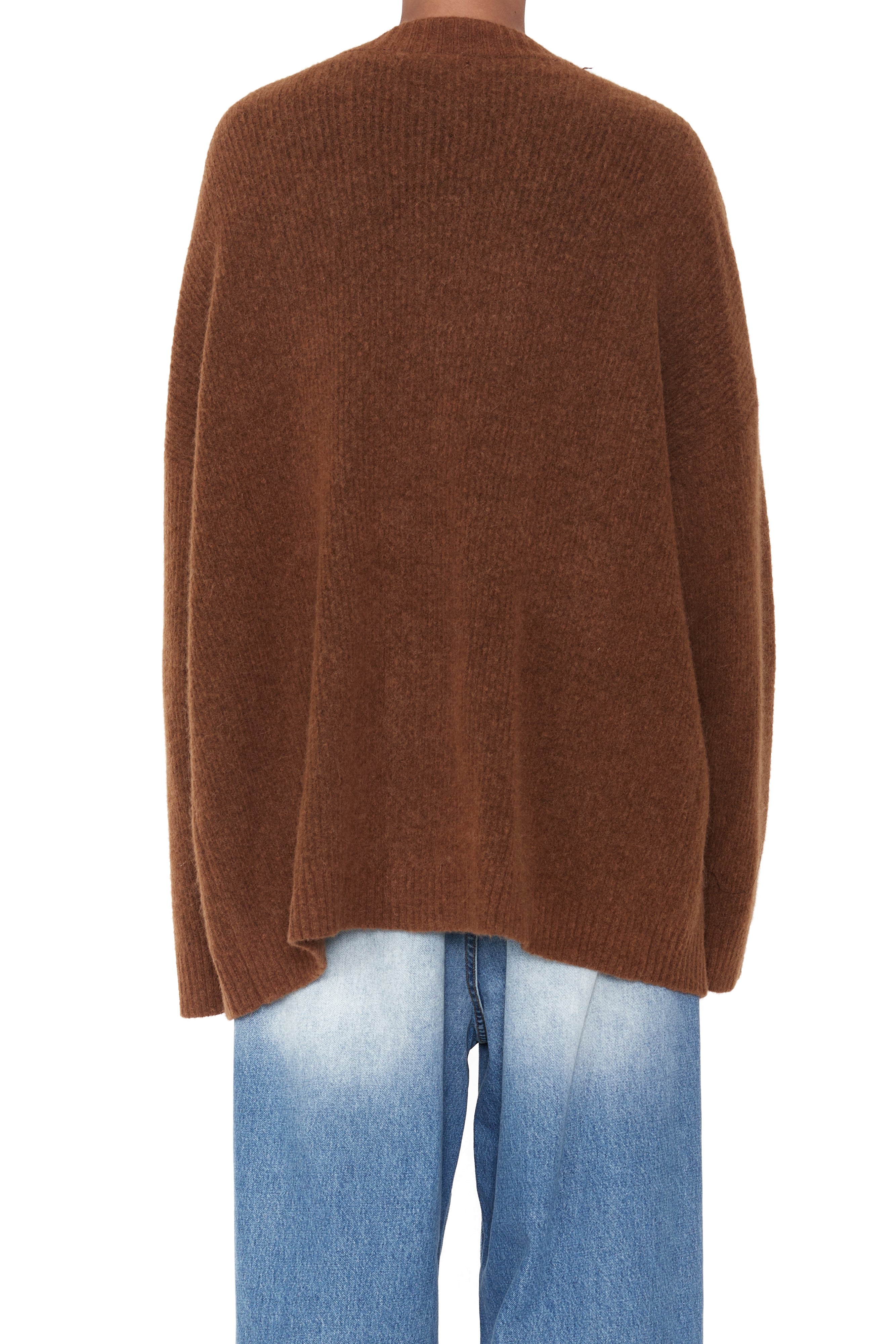 Load image into Gallery viewer, BROWN BABY ALPACA MOHAIR CABIN CARDIGAN
