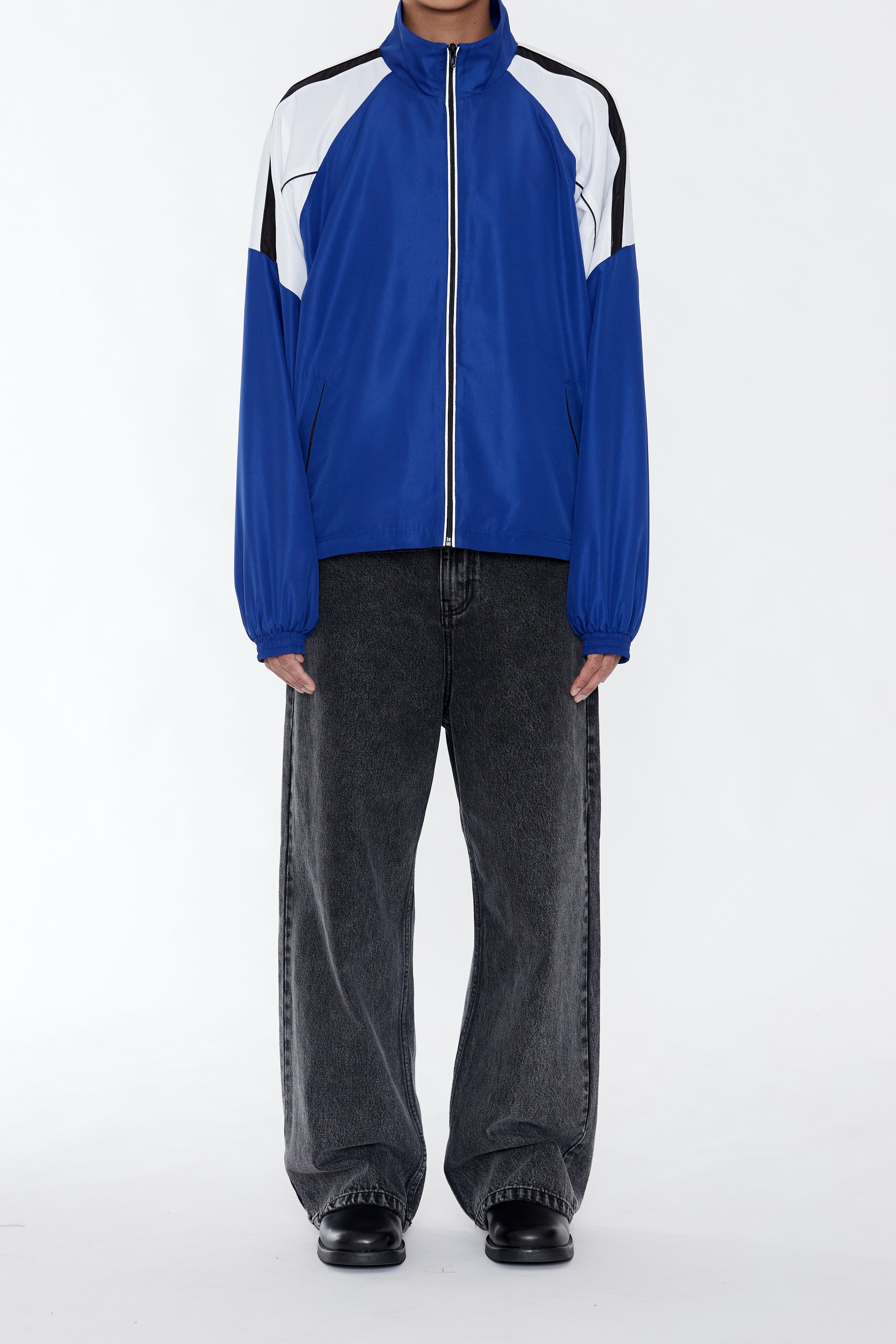 BLUE 90S SHRUNKEN TRACK JACKET