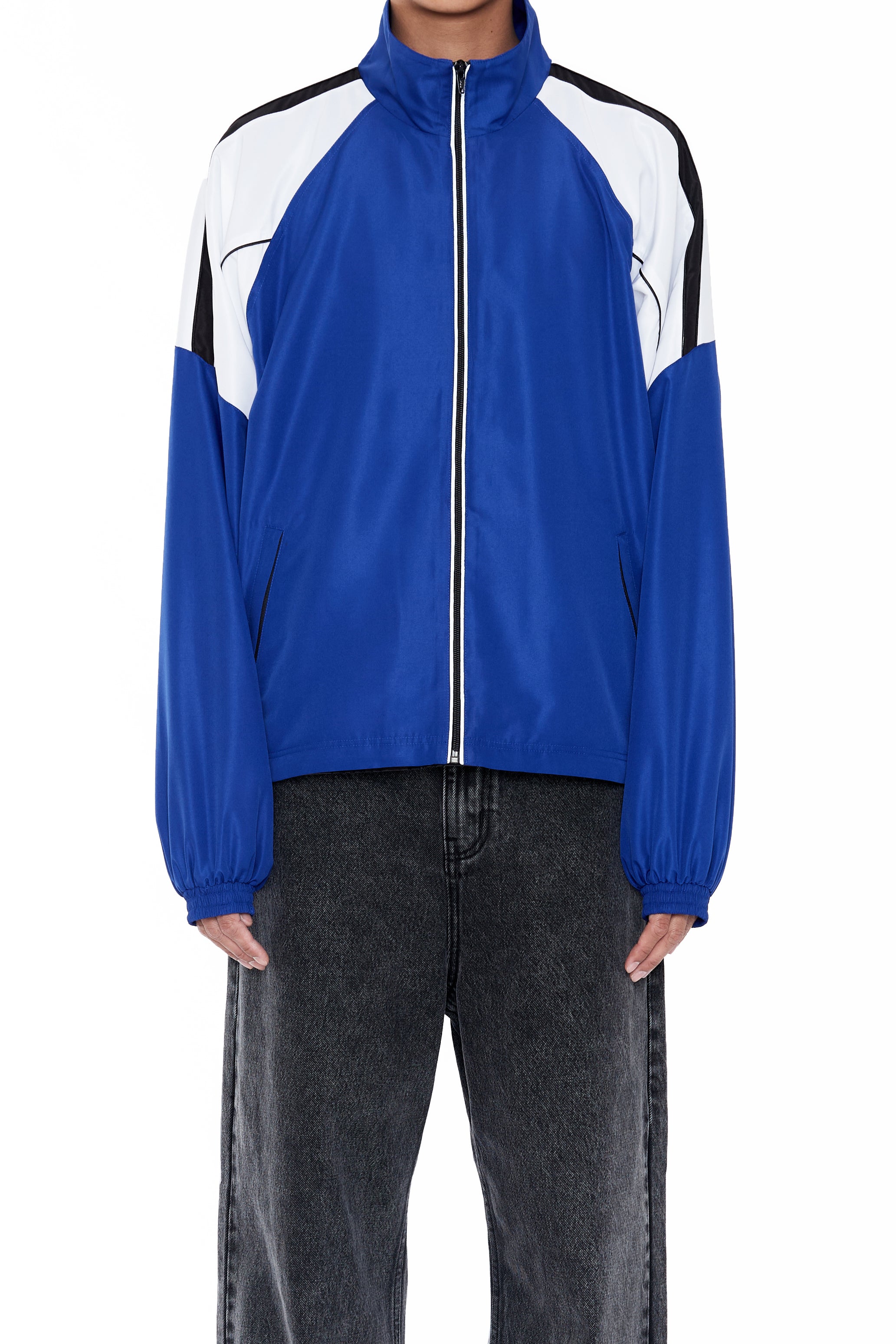 BLUE 90S SHRUNKEN TRACK JACKET