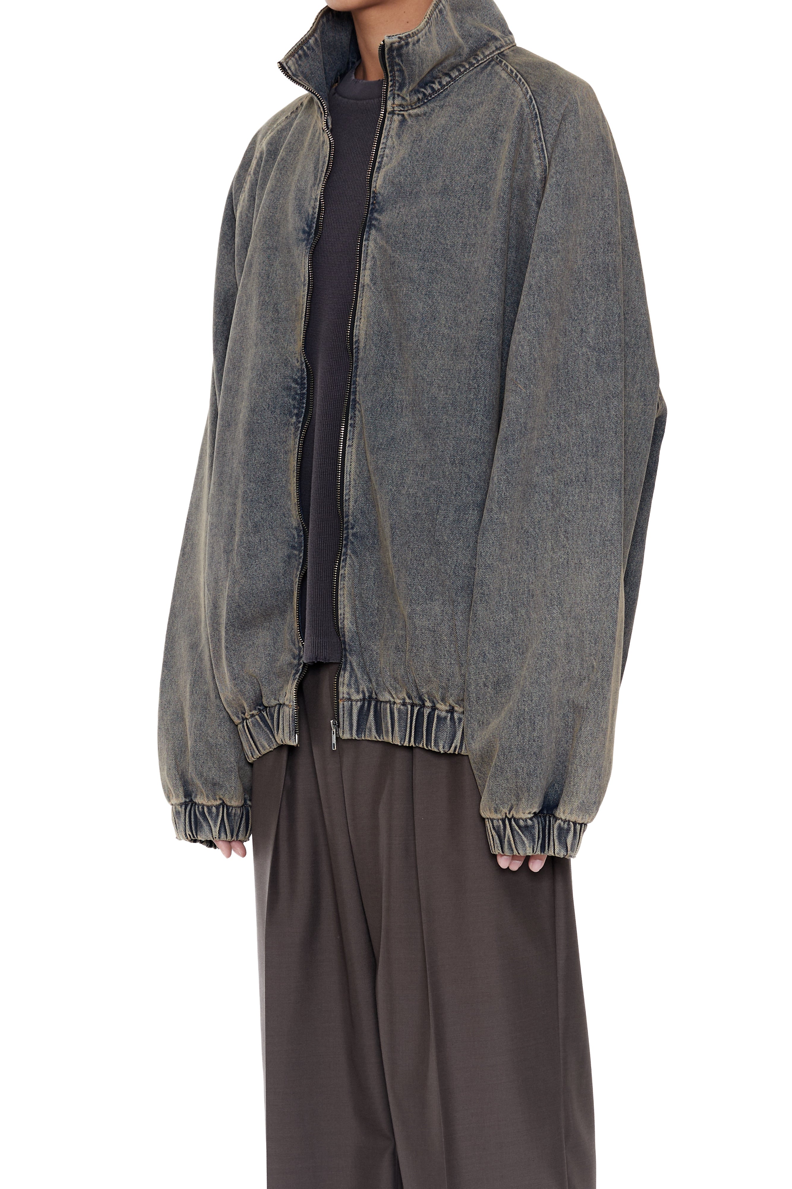 Load image into Gallery viewer, GREY ACID WASH DENIM PRO SPORTS JACKET