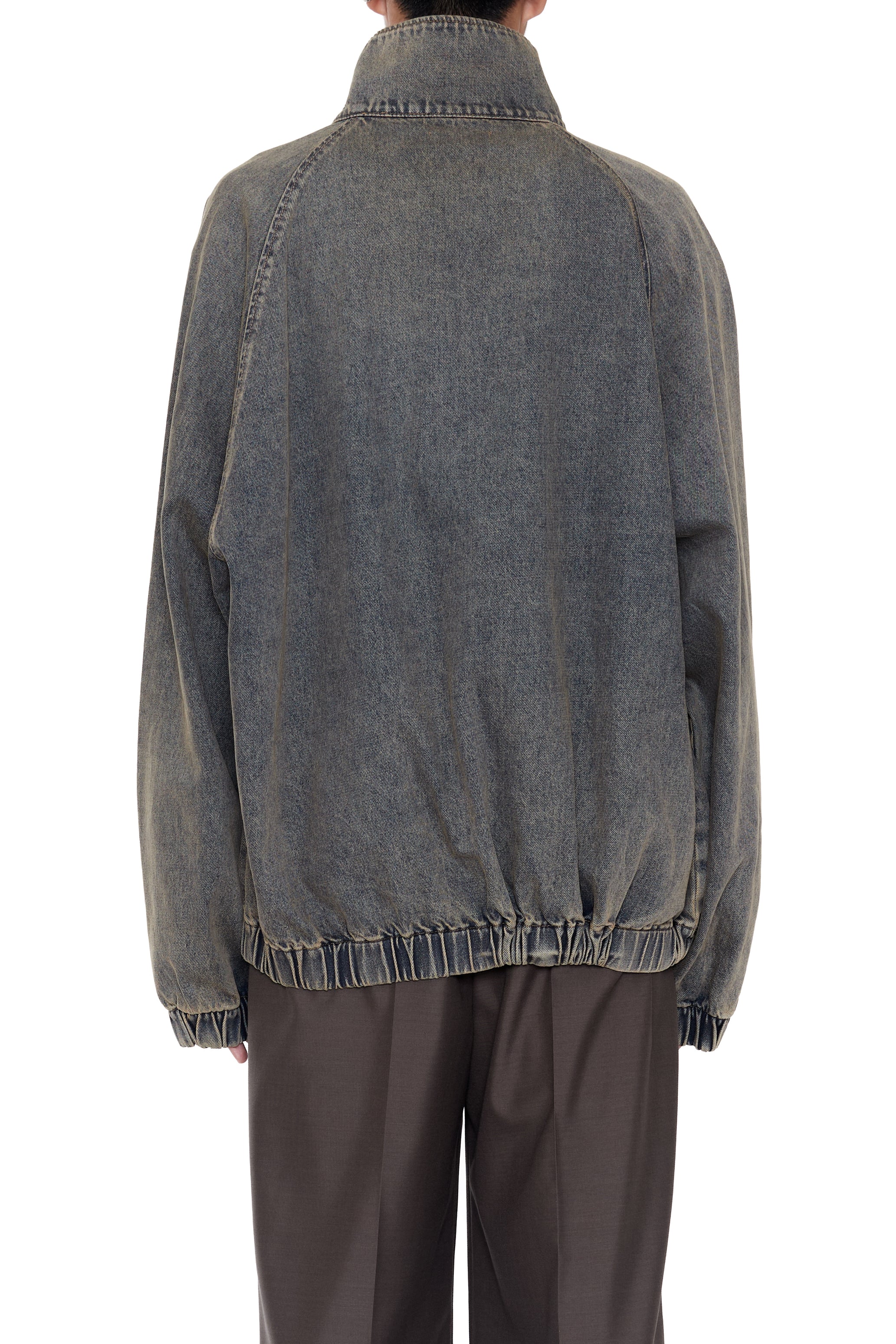 GREY ACID WASH DENIM PRO SPORTS JACKET