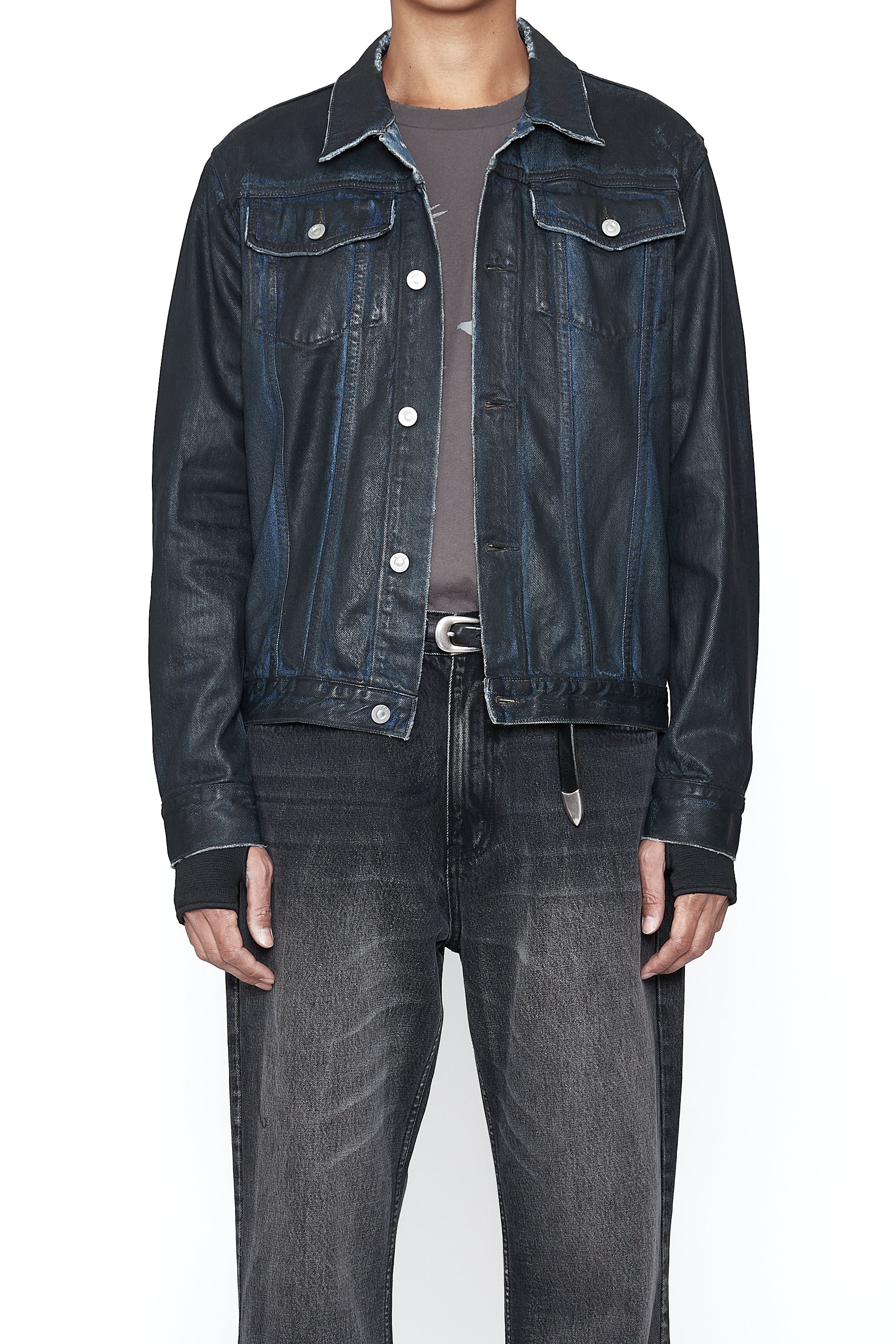 Load image into Gallery viewer, WAXED OFFSET DENIM REVERB JACKET