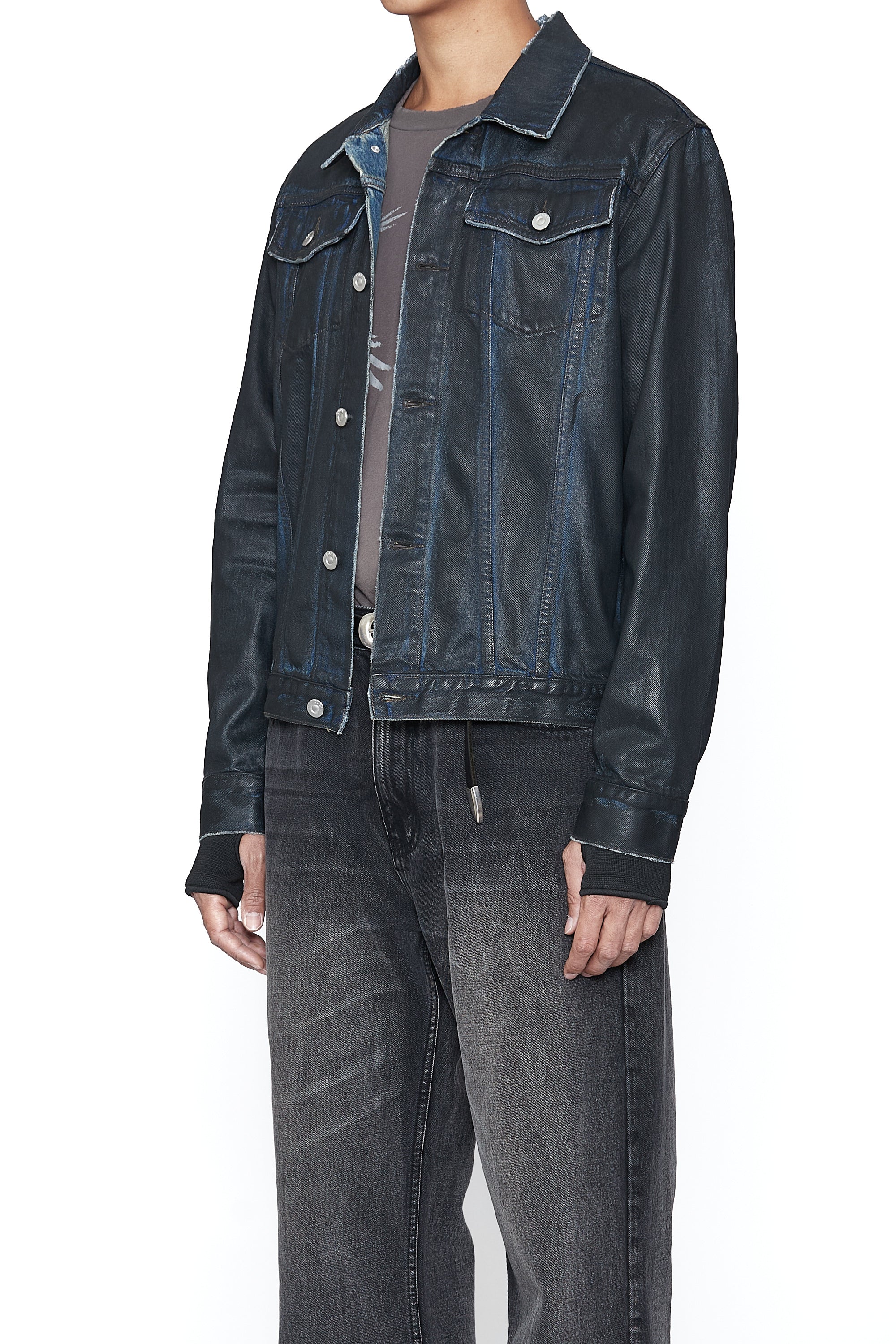 Load image into Gallery viewer, WAXED OFFSET DENIM REVERB JACKET