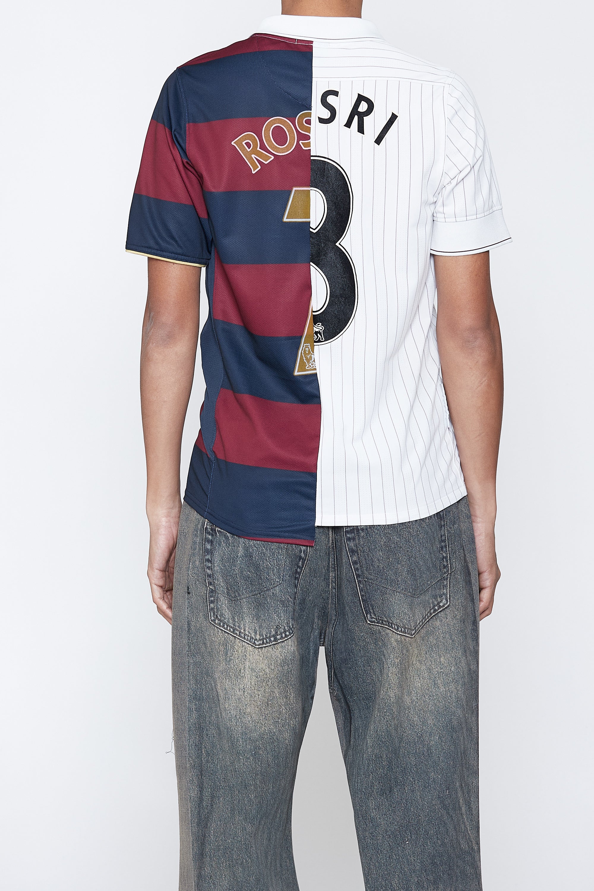 Load image into Gallery viewer, RECONSTRUCTED HYBRID VINTAGE SHRUNKEN SHORTSLEEVE FOOTBALL JERSEY (ARSENAL B)