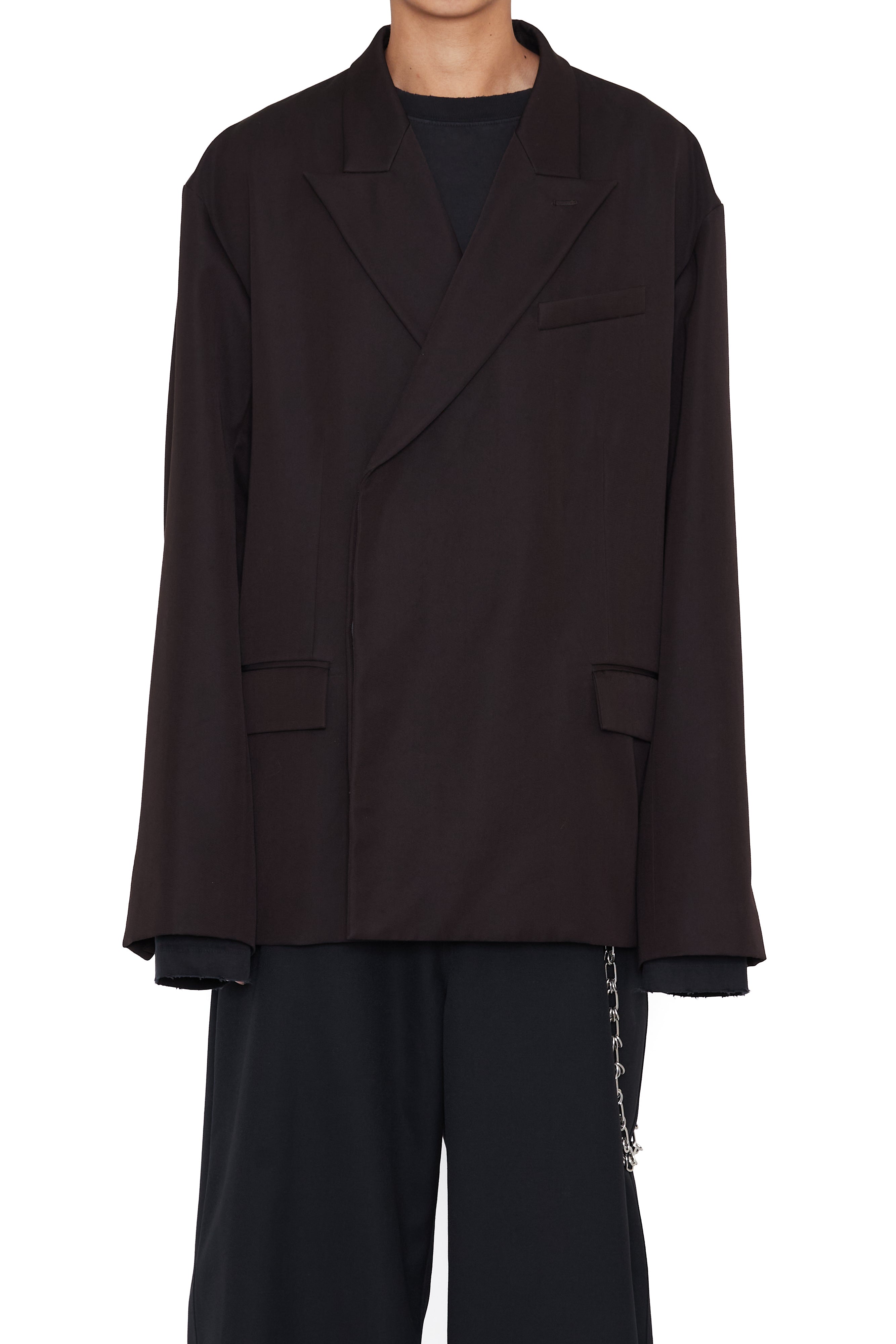 Load image into Gallery viewer, BROWN DOUBLE BREASTED OVERSIZED JAZZ BLAZER