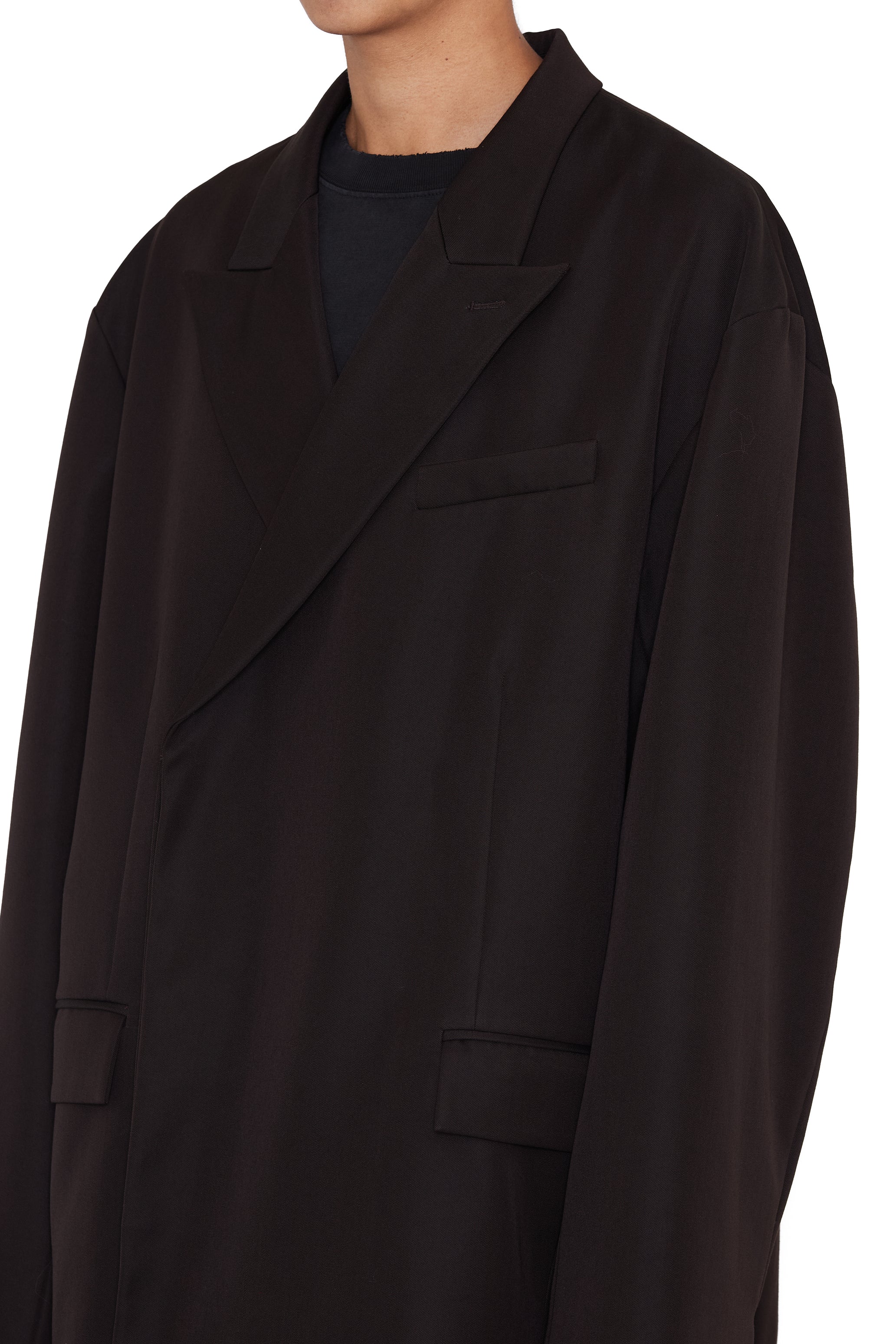 BROWN DOUBLE BREASTED OVERSIZED JAZZ BLAZER