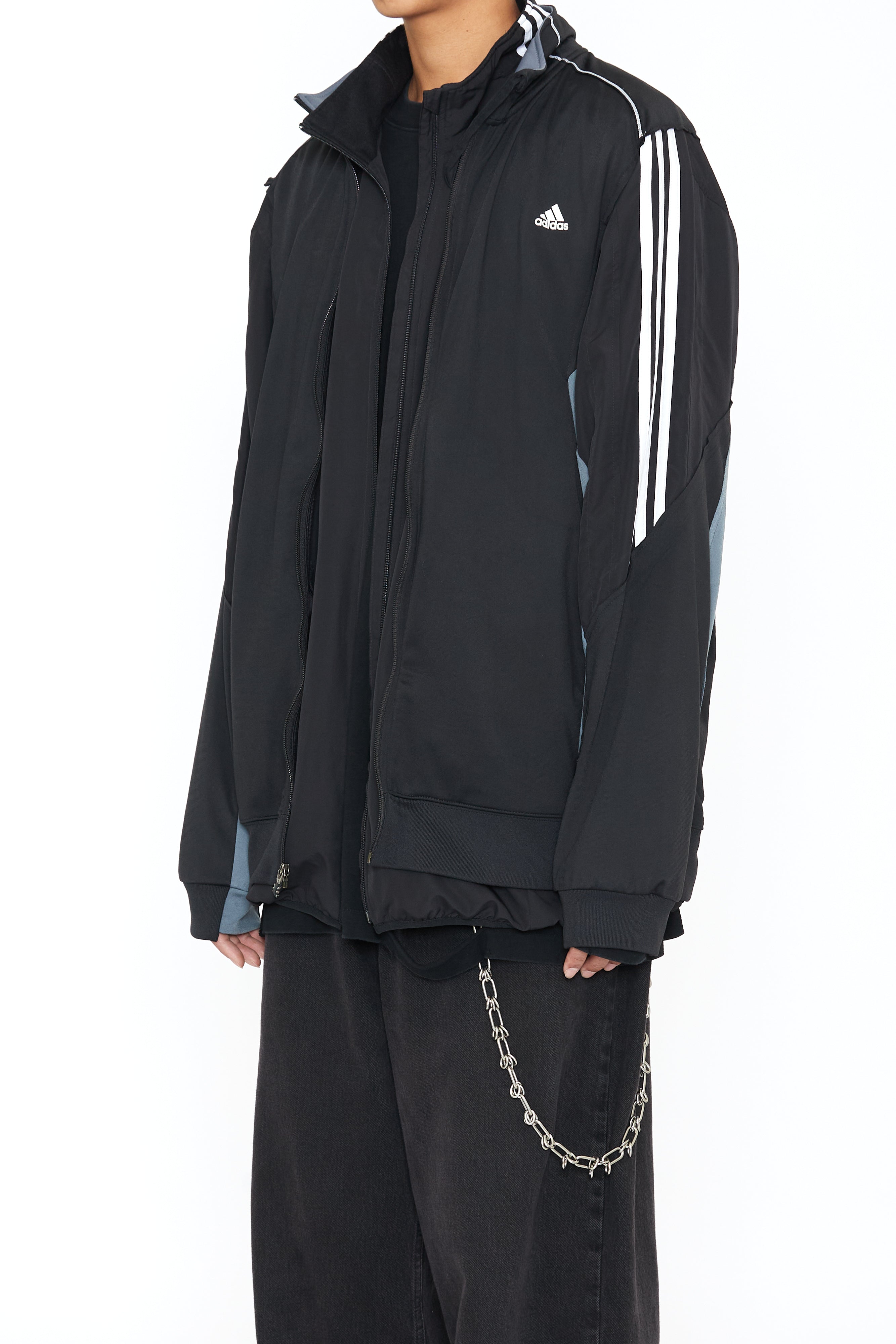 Load image into Gallery viewer, RECONSTRUCTED 2IN1 DOUBLE LAYER HYBRID VINTAGE TRACK JACKET