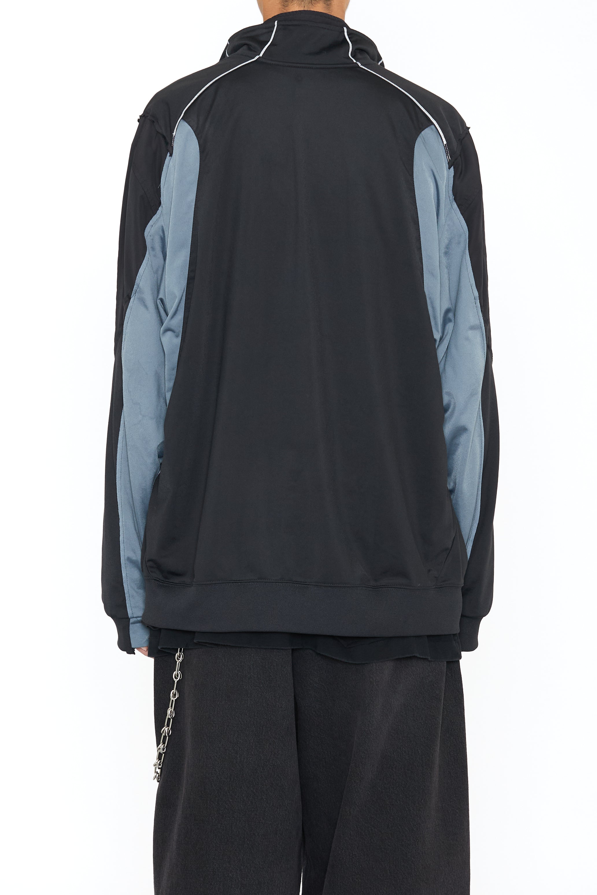 RECONSTRUCTED 2IN1 DOUBLE LAYER HYBRID VINTAGE TRACK JACKET