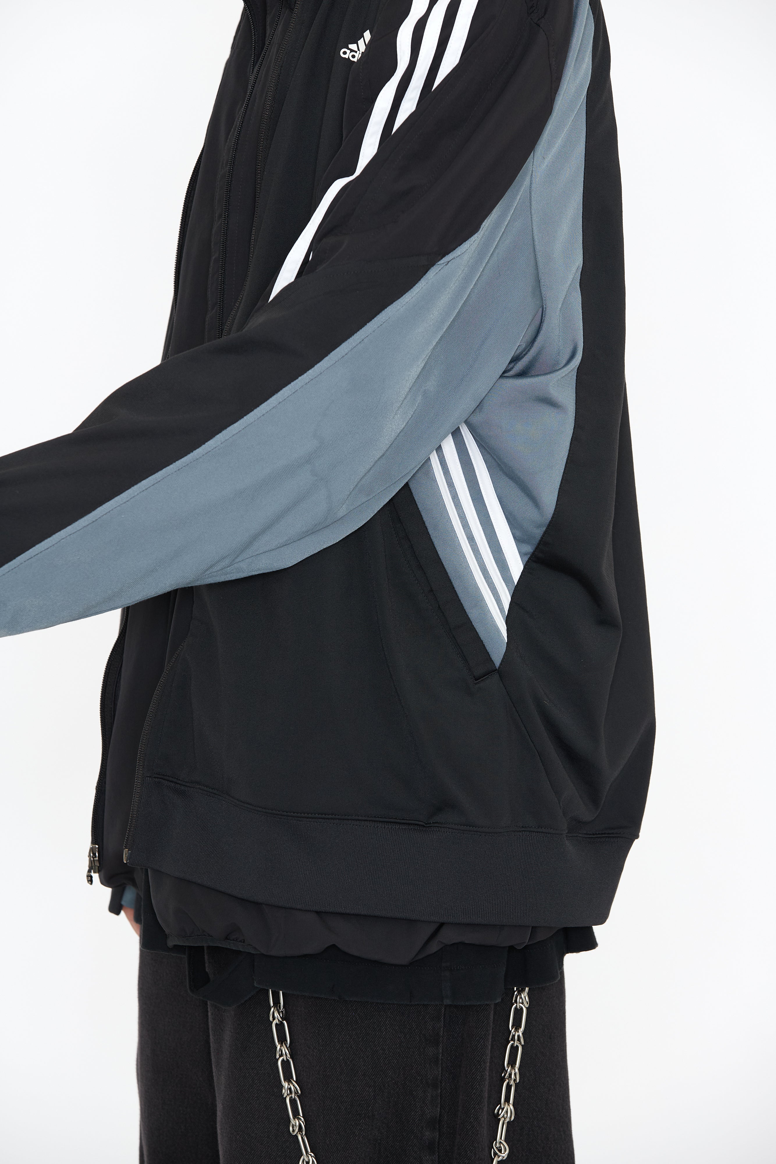 Load image into Gallery viewer, RECONSTRUCTED 2IN1 DOUBLE LAYER HYBRID VINTAGE TRACK JACKET