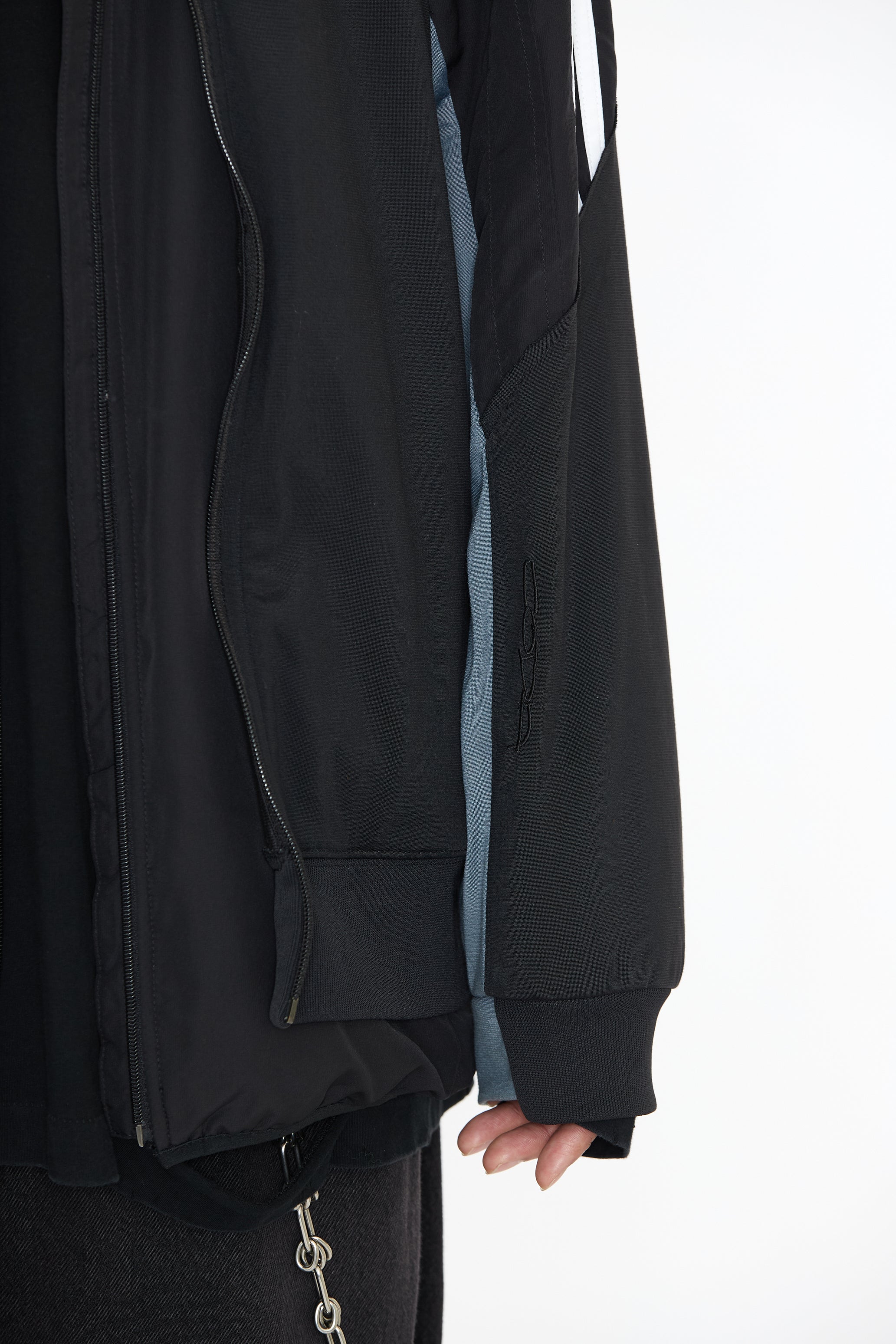 RECONSTRUCTED 2IN1 DOUBLE LAYER HYBRID VINTAGE TRACK JACKET