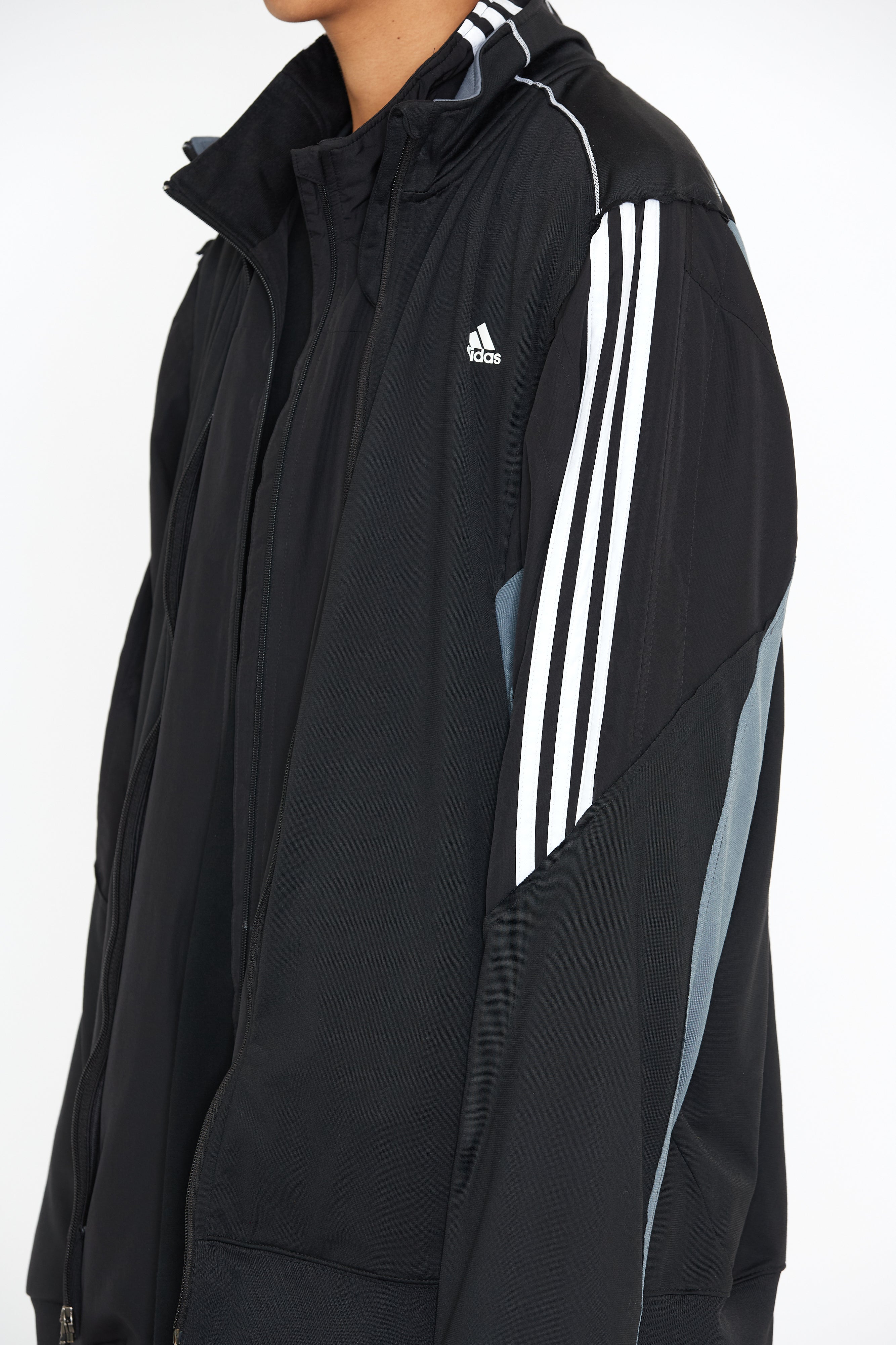 Load image into Gallery viewer, RECONSTRUCTED 2IN1 DOUBLE LAYER HYBRID VINTAGE TRACK JACKET