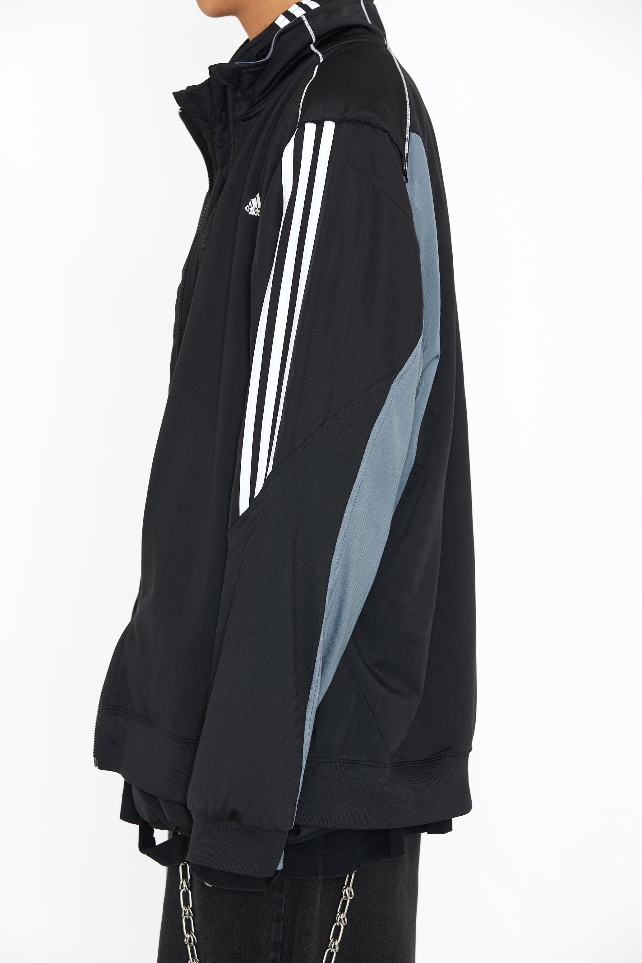 RECONSTRUCTED 2IN1 DOUBLE LAYER HYBRID VINTAGE TRACK JACKET