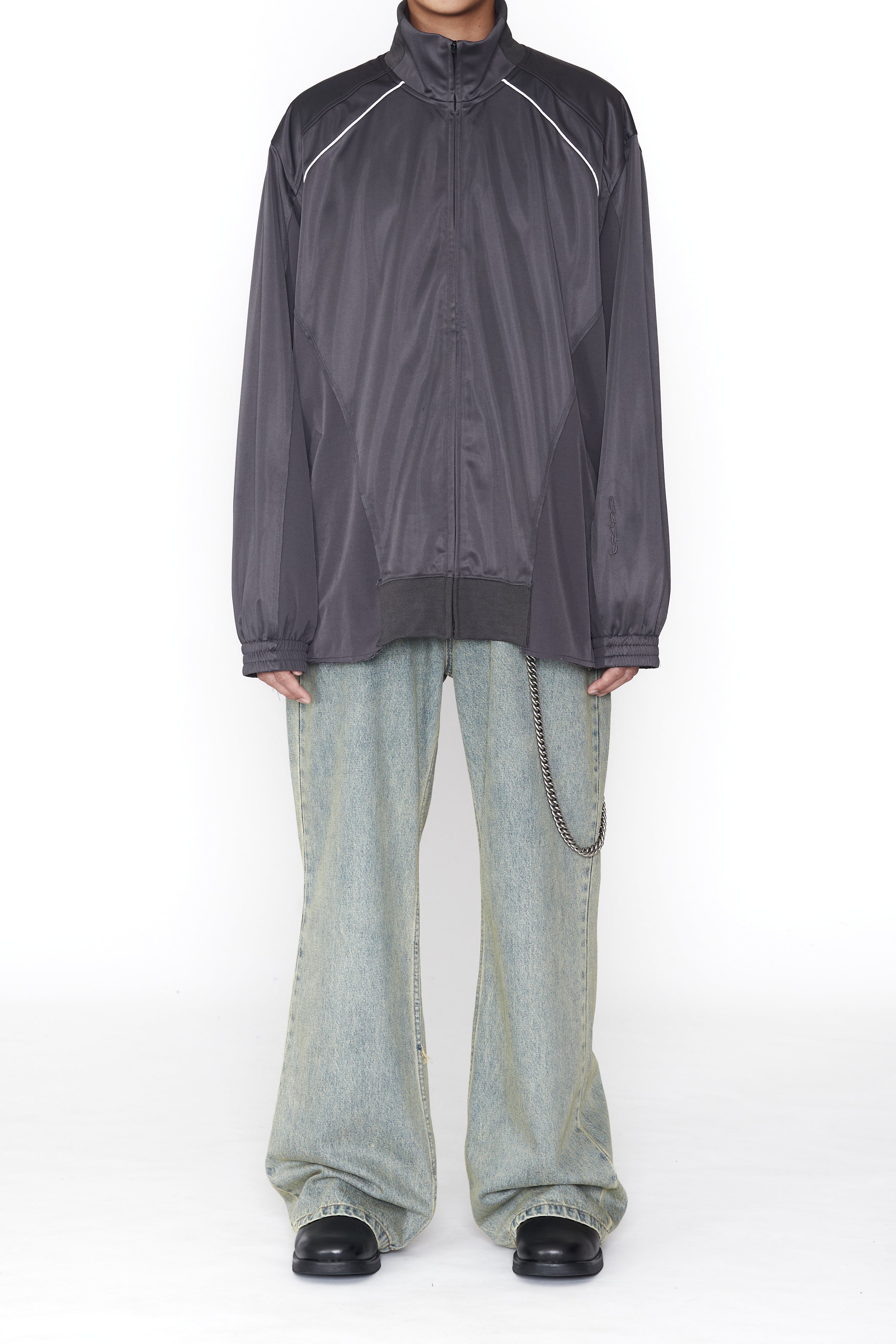 Load image into Gallery viewer, ASPHALT GREY RECONSTRUCTED HYBRID PRO SPORTS DEMOLISHED JACKET