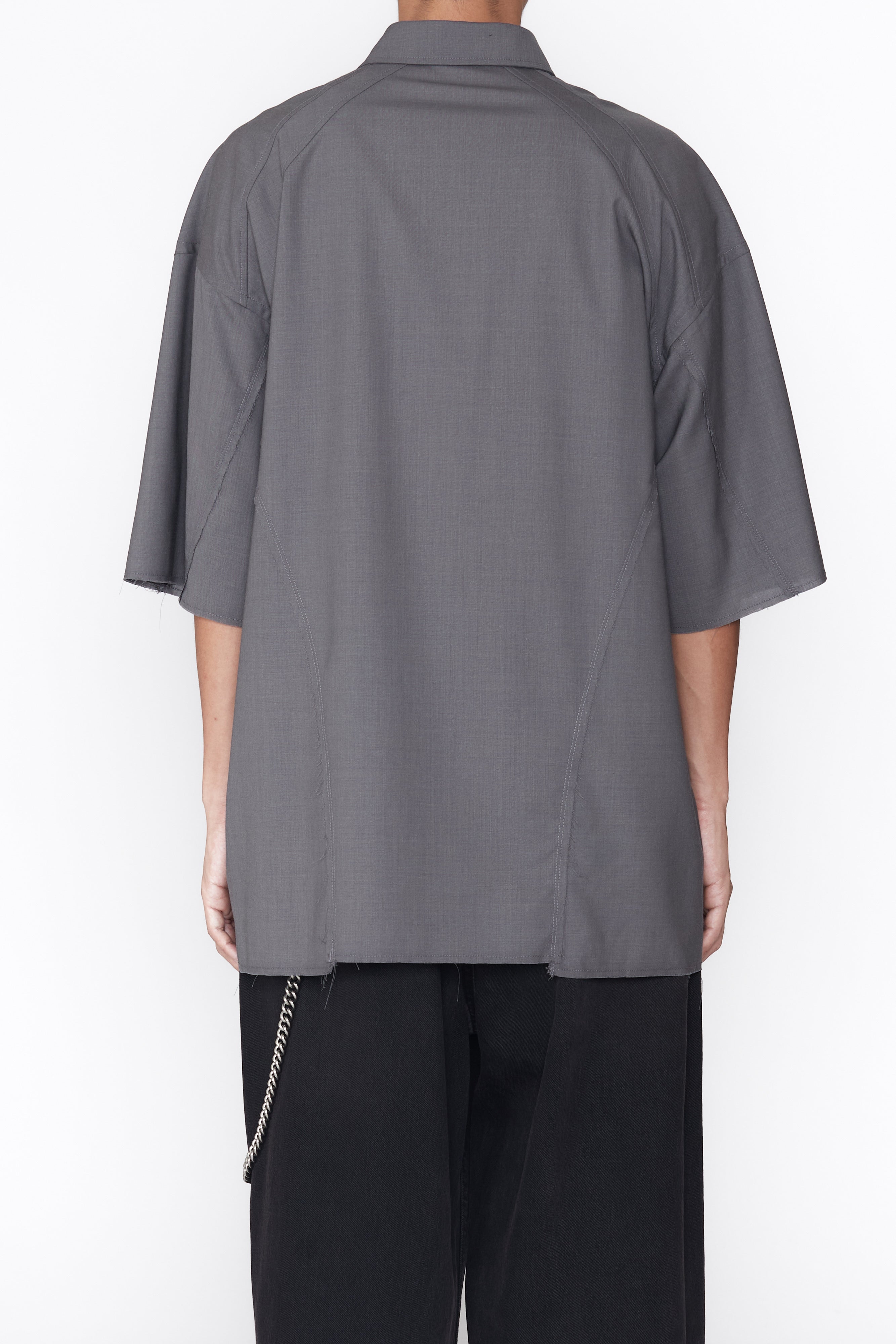Load image into Gallery viewer, DUST GREY WOOL POLY RECONSTRUCTED PRO SPORTS SHIRT