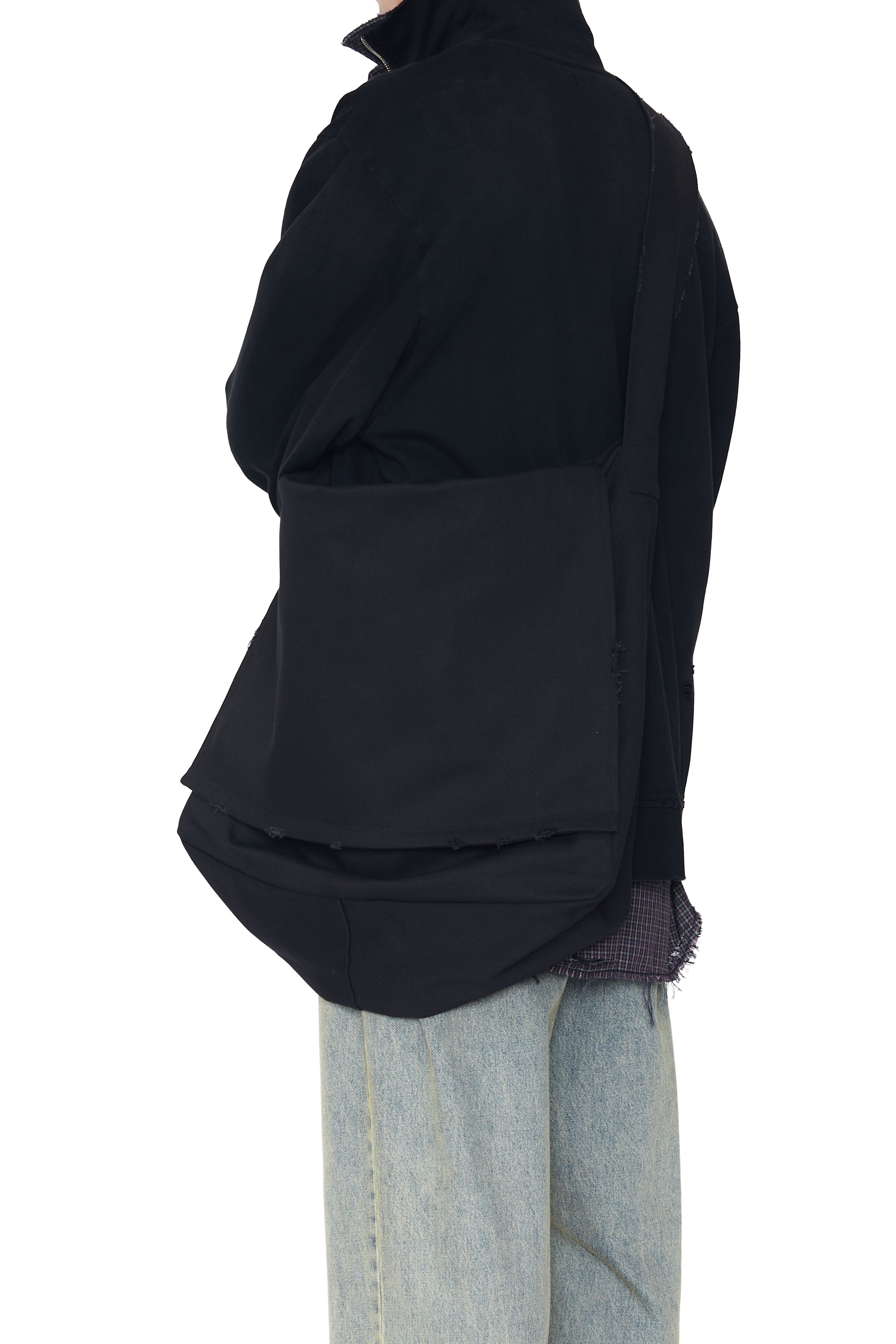 Load image into Gallery viewer, BLACK CANVAS WASHED DISTRESSED CROSS OVER BAG
