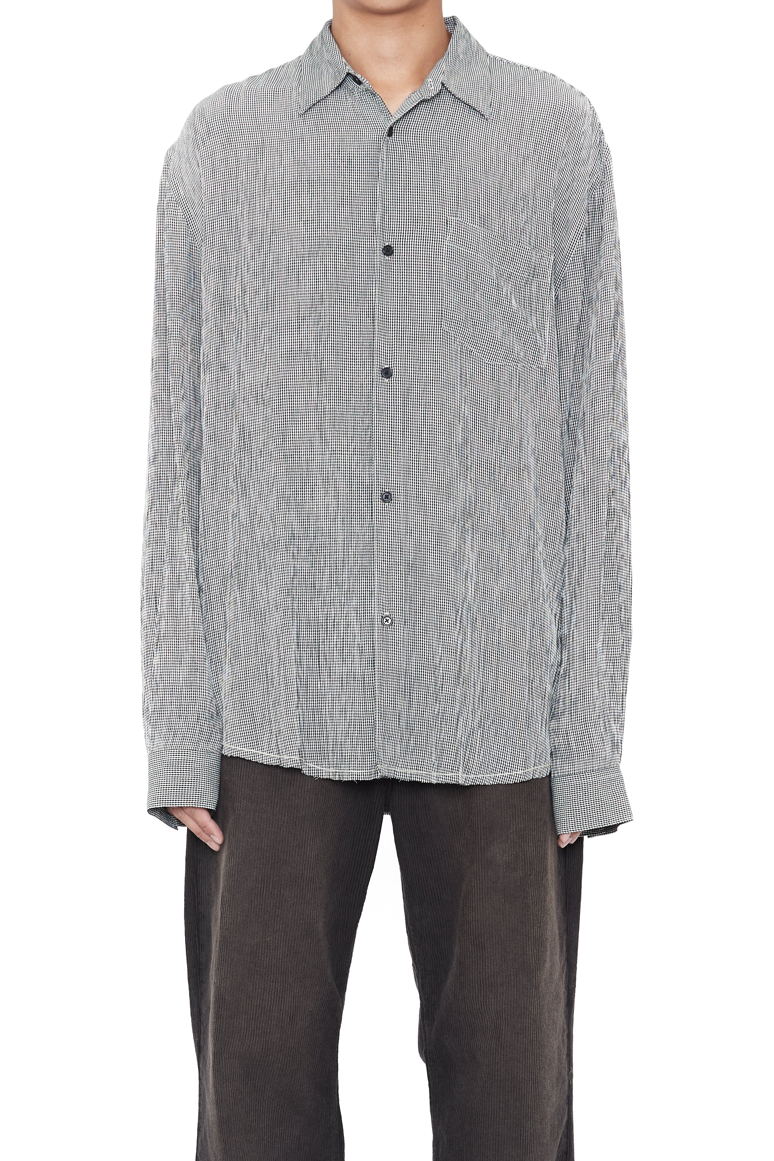 Load image into Gallery viewer, CHECKED RAW EDGES JAZZ SHIRT