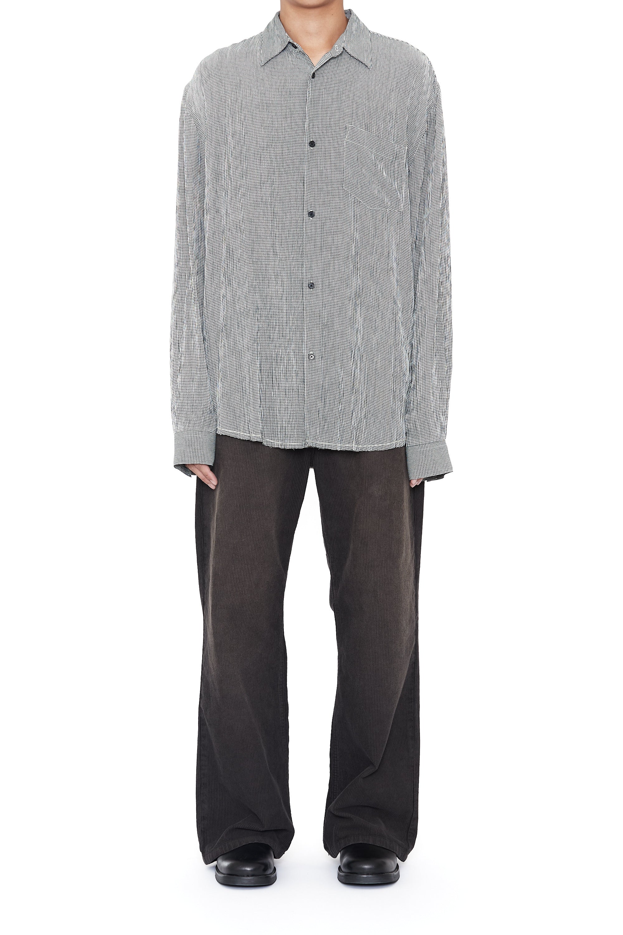 Load image into Gallery viewer, CHECKED RAW EDGES JAZZ SHIRT