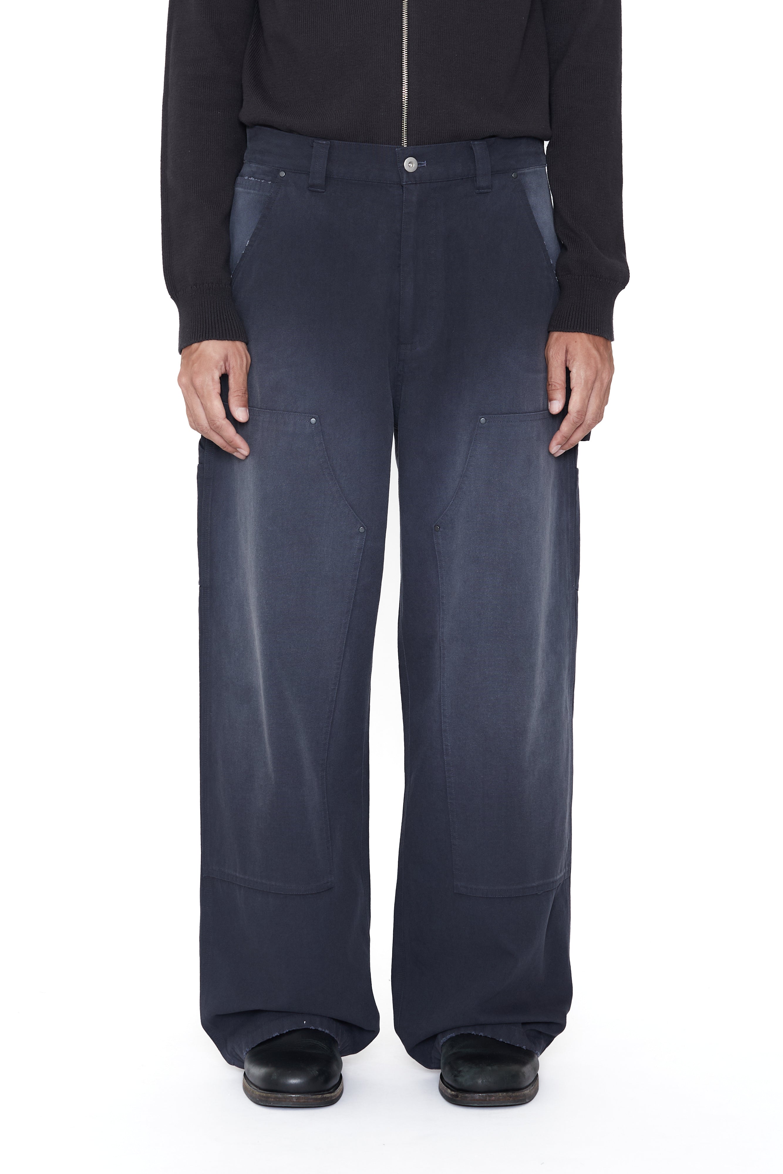 Load image into Gallery viewer, FADED BLUE CANVAS CREW PANTS