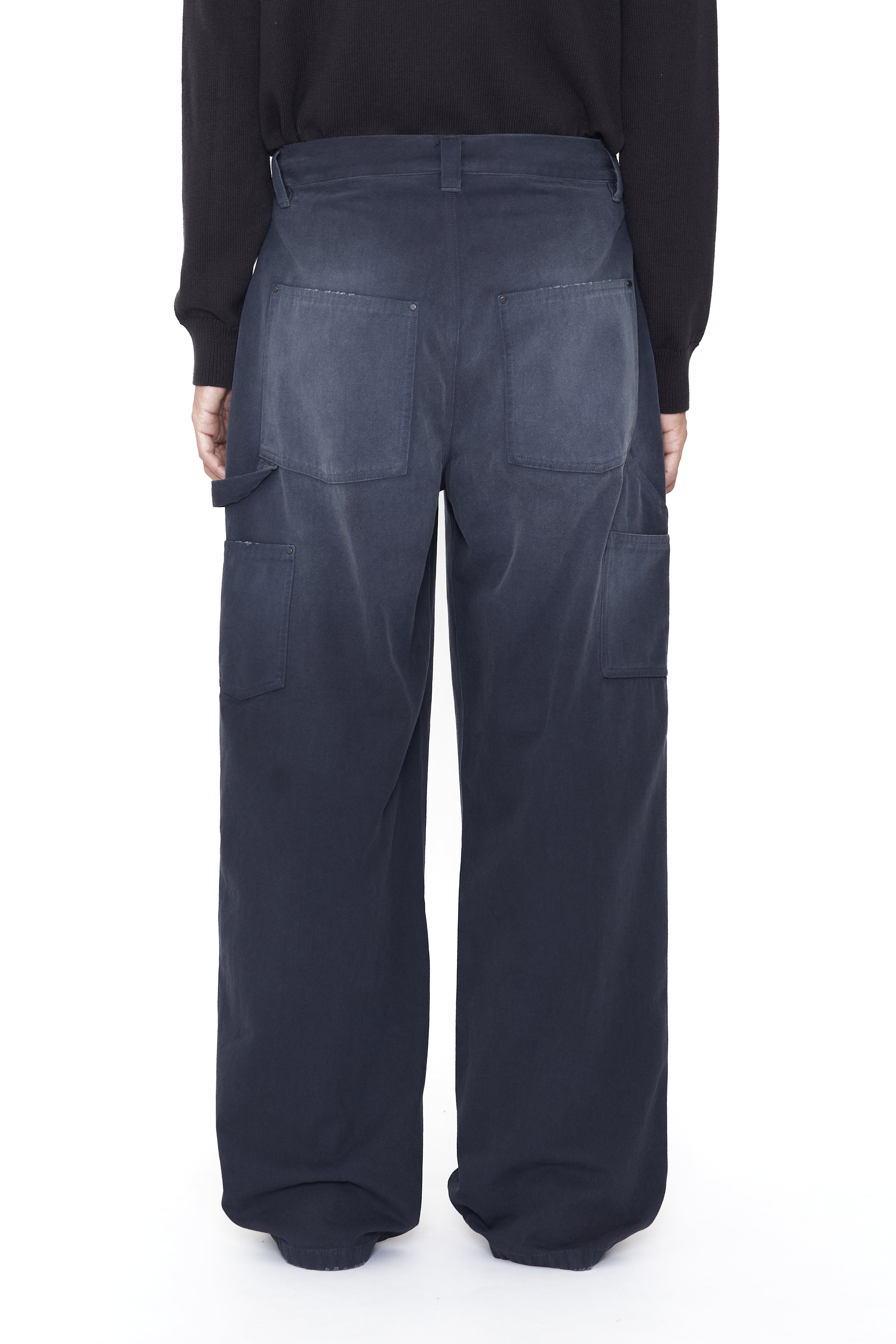 Load image into Gallery viewer, FADED BLUE CANVAS CREW PANTS