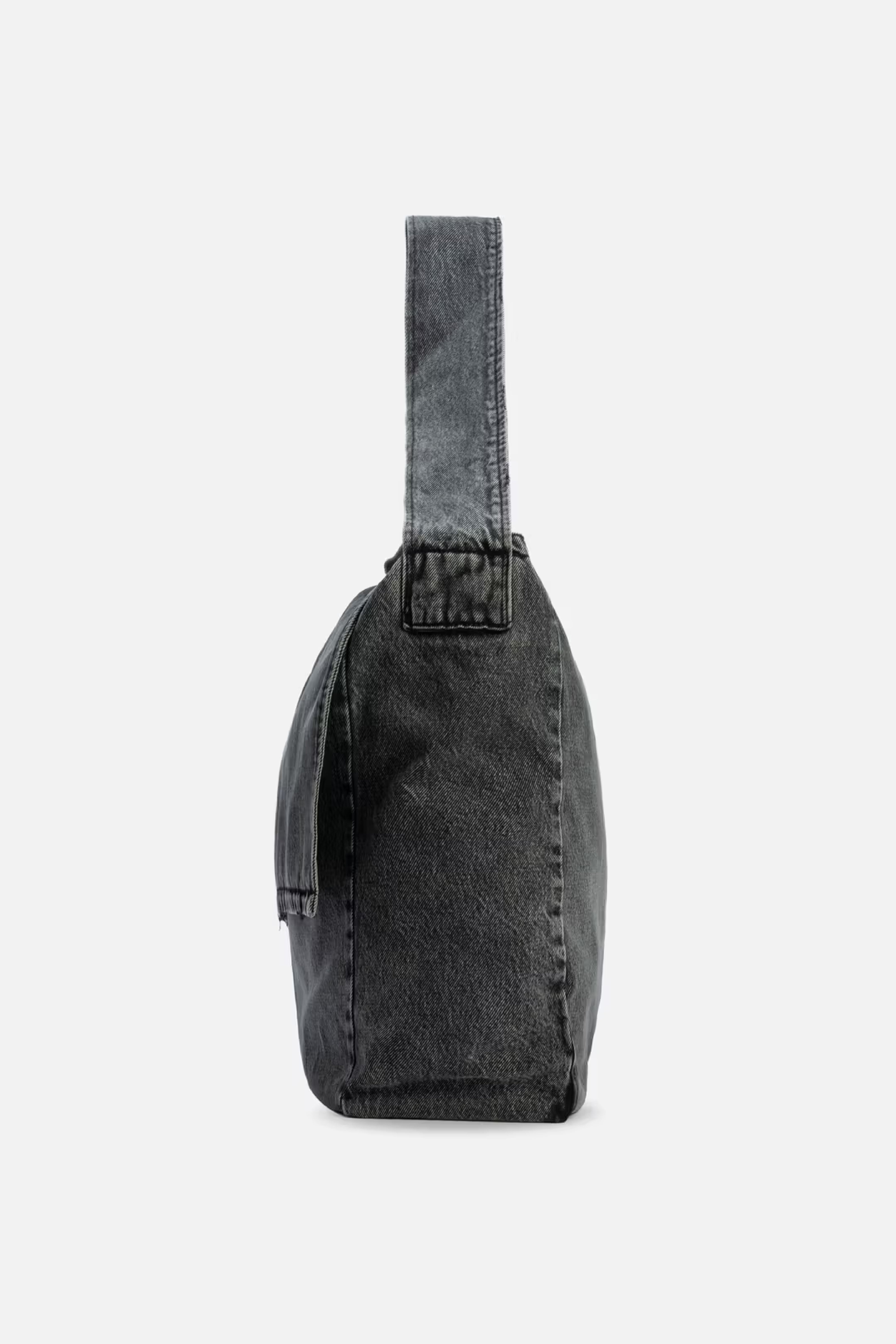 Load image into Gallery viewer, BLACK ACID WASH DENIM CROSS BODY BAG