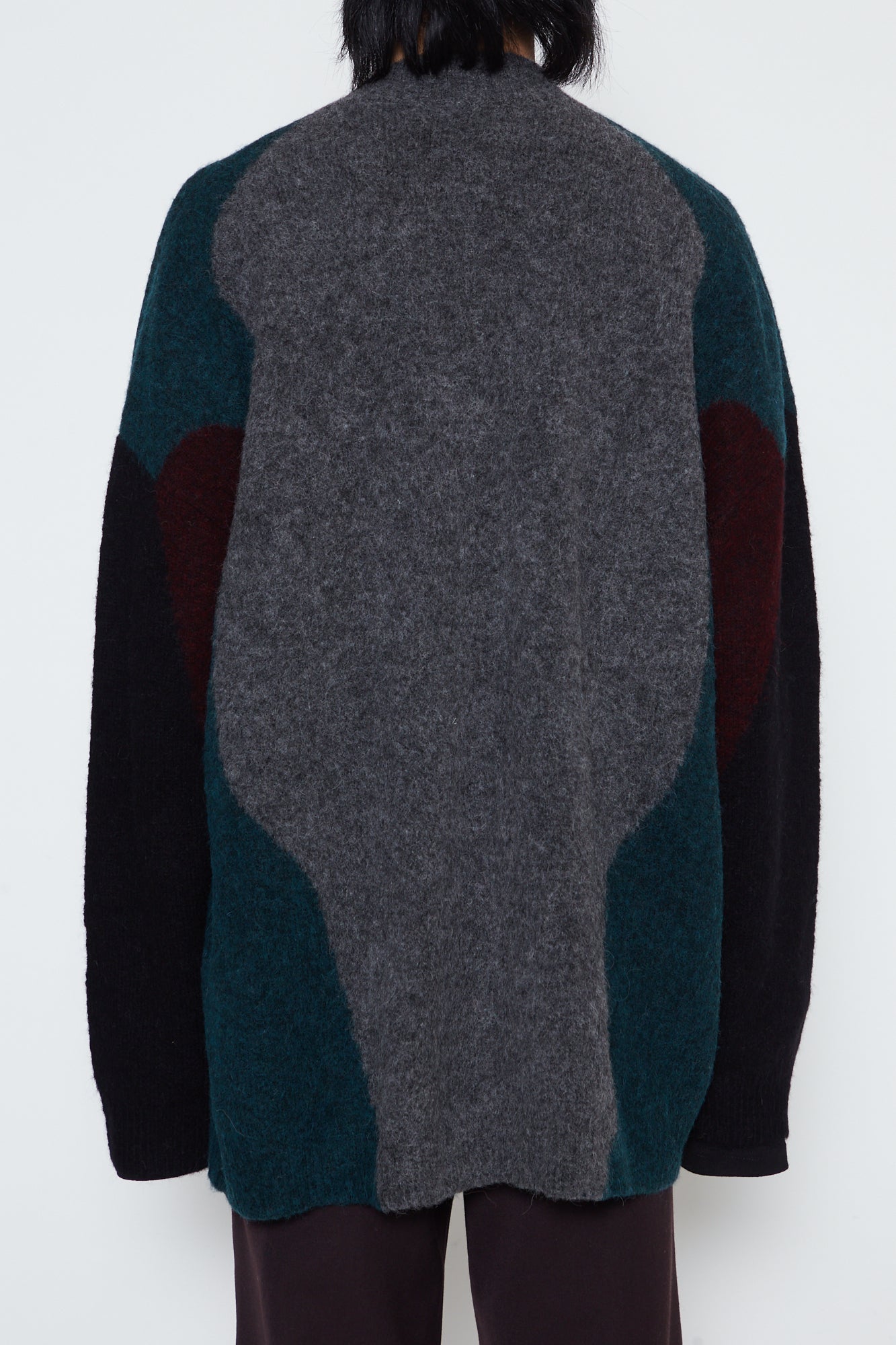 Load image into Gallery viewer, GREY BABY ALPACA MOHAIR STERN CARDIGAN