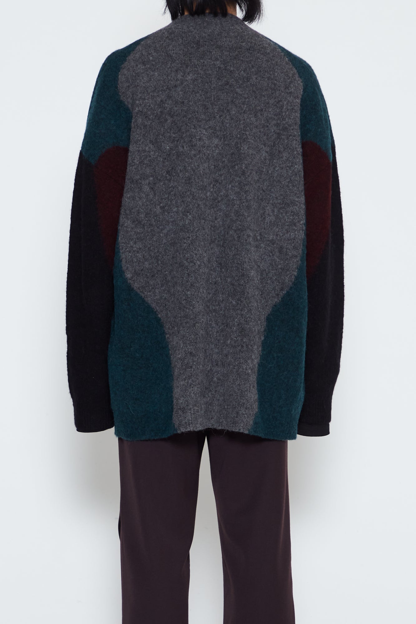 Load image into Gallery viewer, GREY BABY ALPACA MOHAIR STERN CARDIGAN