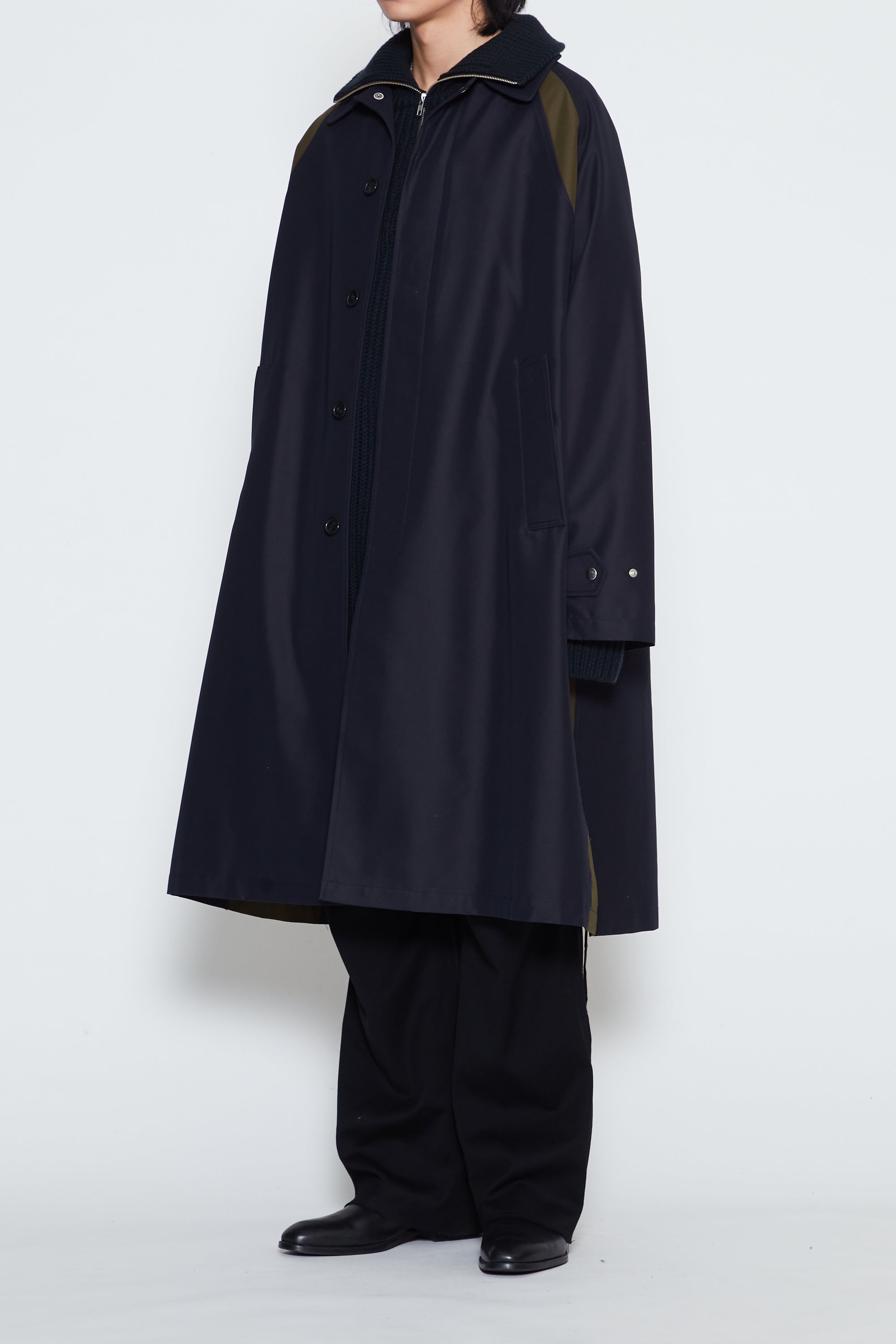 DARK NAVY NACELLE TRENCH COAT