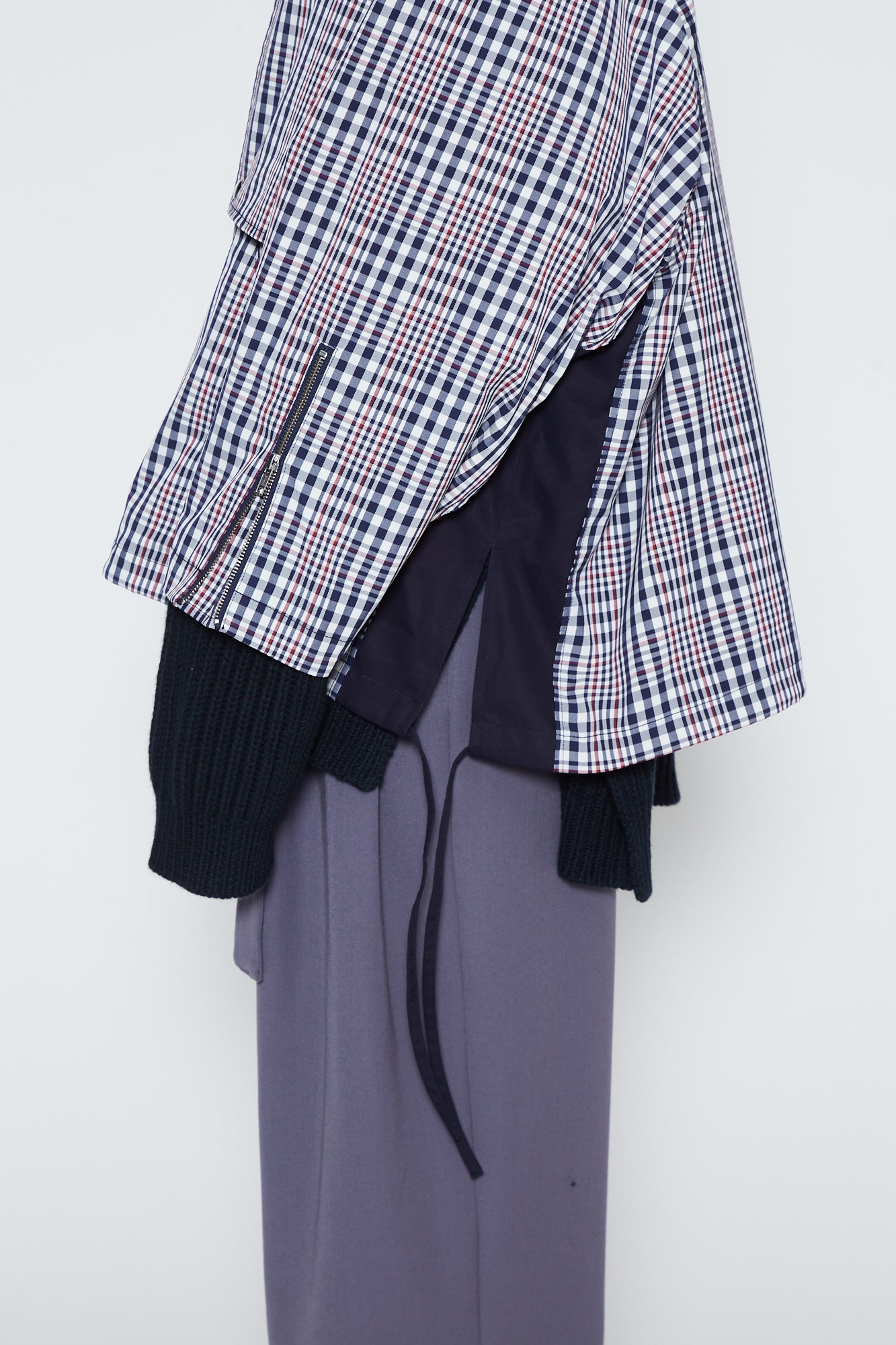 NAVY WHITE CHECK BELLCORE JACKET
