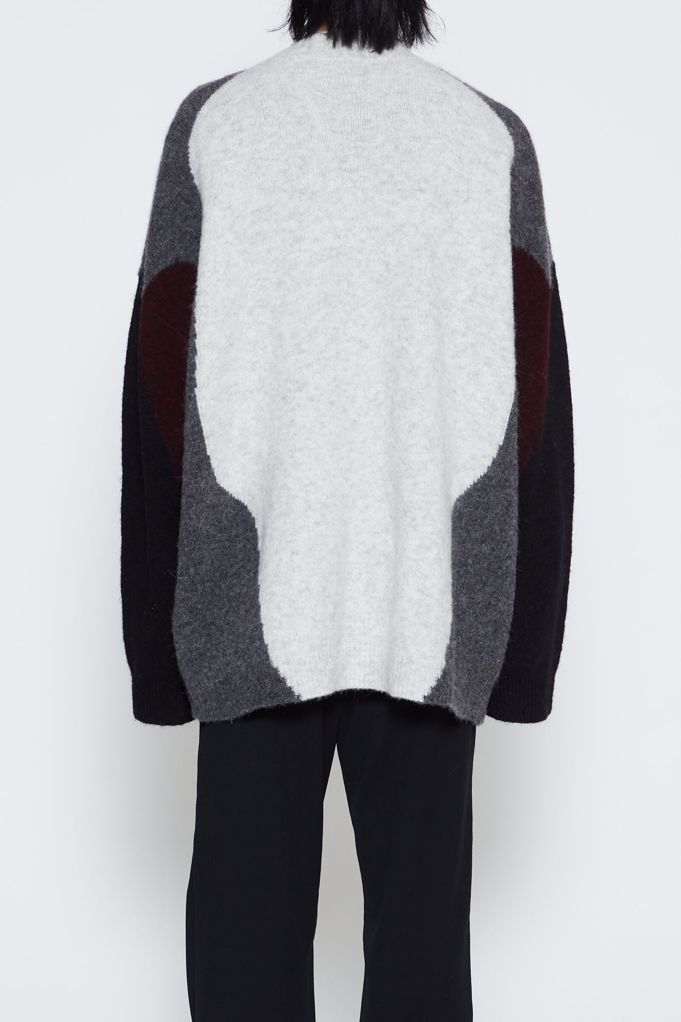Load image into Gallery viewer, LIGHT GREY BABY ALPACA MOHAIR STERN CARDIGAN