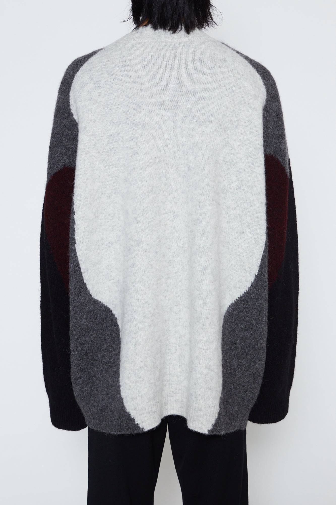 Load image into Gallery viewer, LIGHT GREY BABY ALPACA MOHAIR STERN CARDIGAN