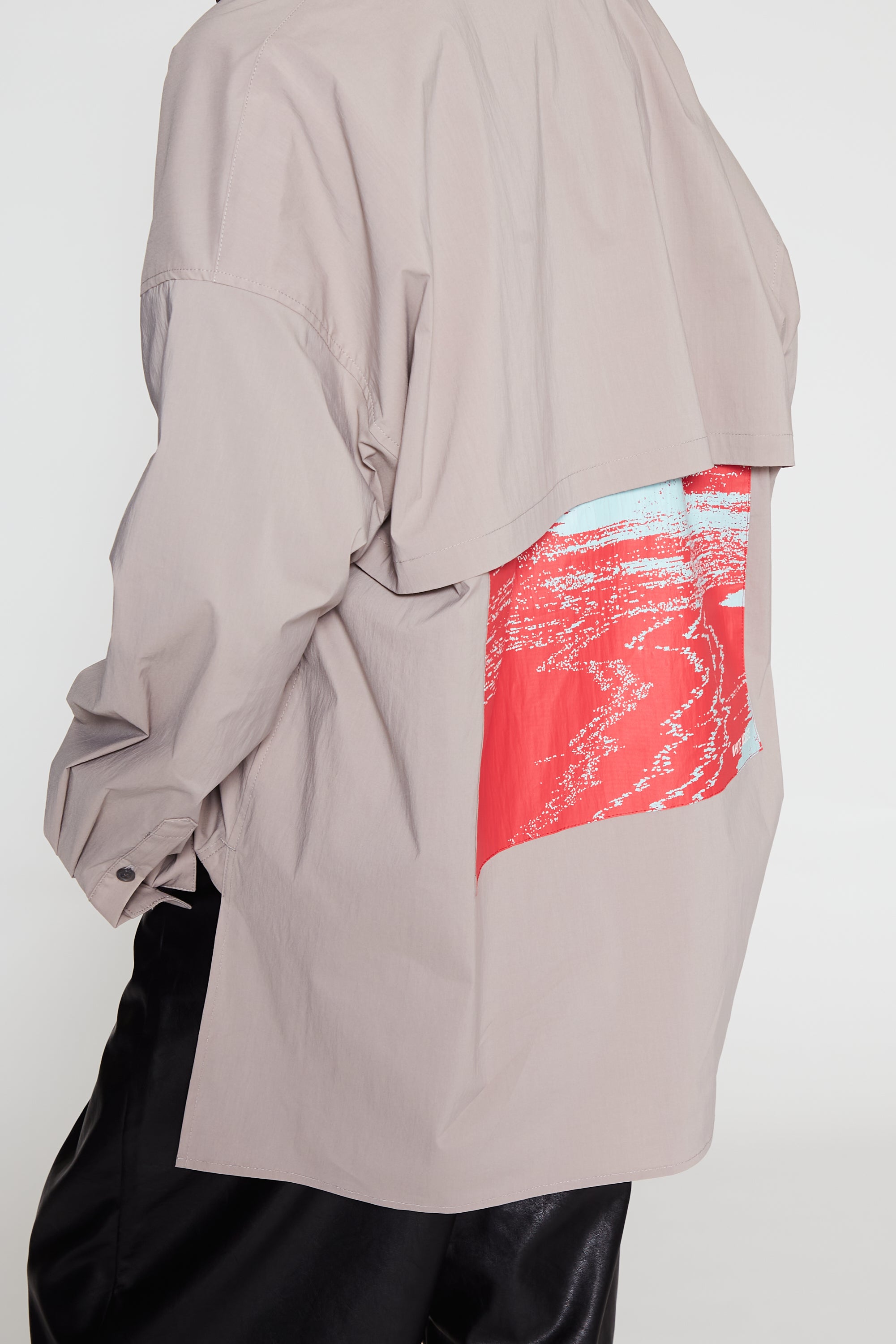 Load image into Gallery viewer, CODA X WHITE NOISE RECORDS GREY NYLON BACK YOKE SHIRT