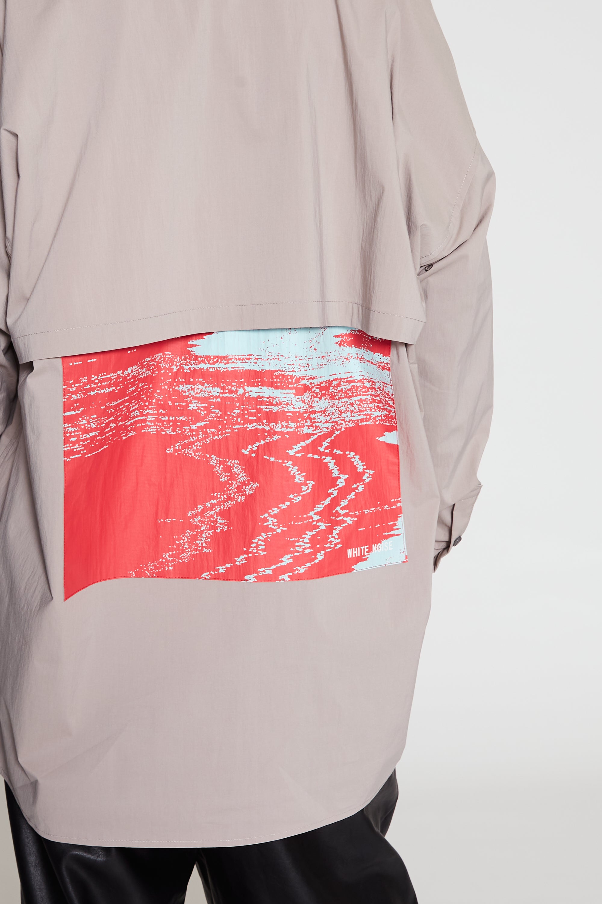 Load image into Gallery viewer, CODA X WHITE NOISE RECORDS GREY NYLON BACK YOKE SHIRT