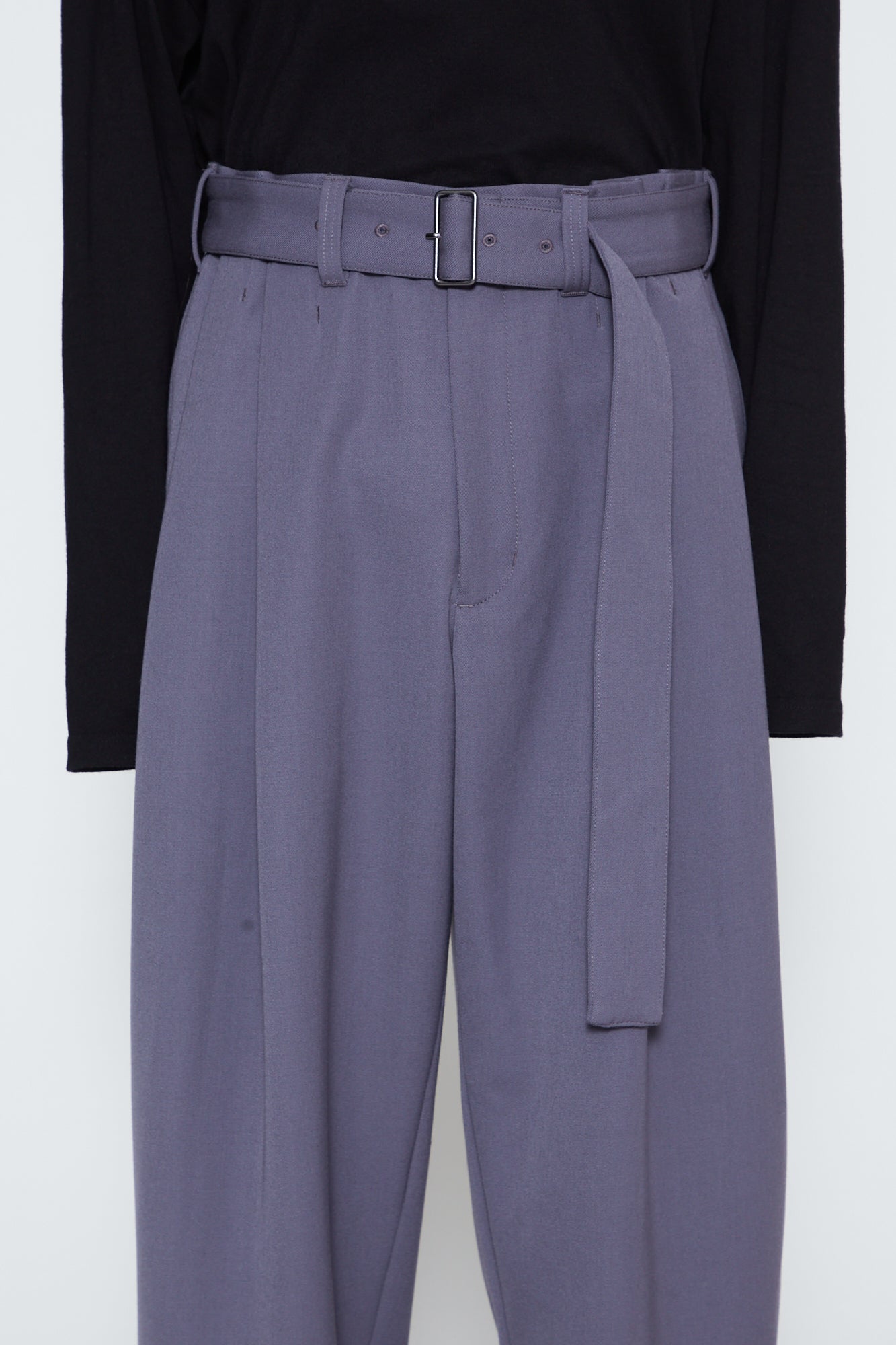 Load image into Gallery viewer, GREY GABARDINE WIDE TAPERED CABIN PANTS