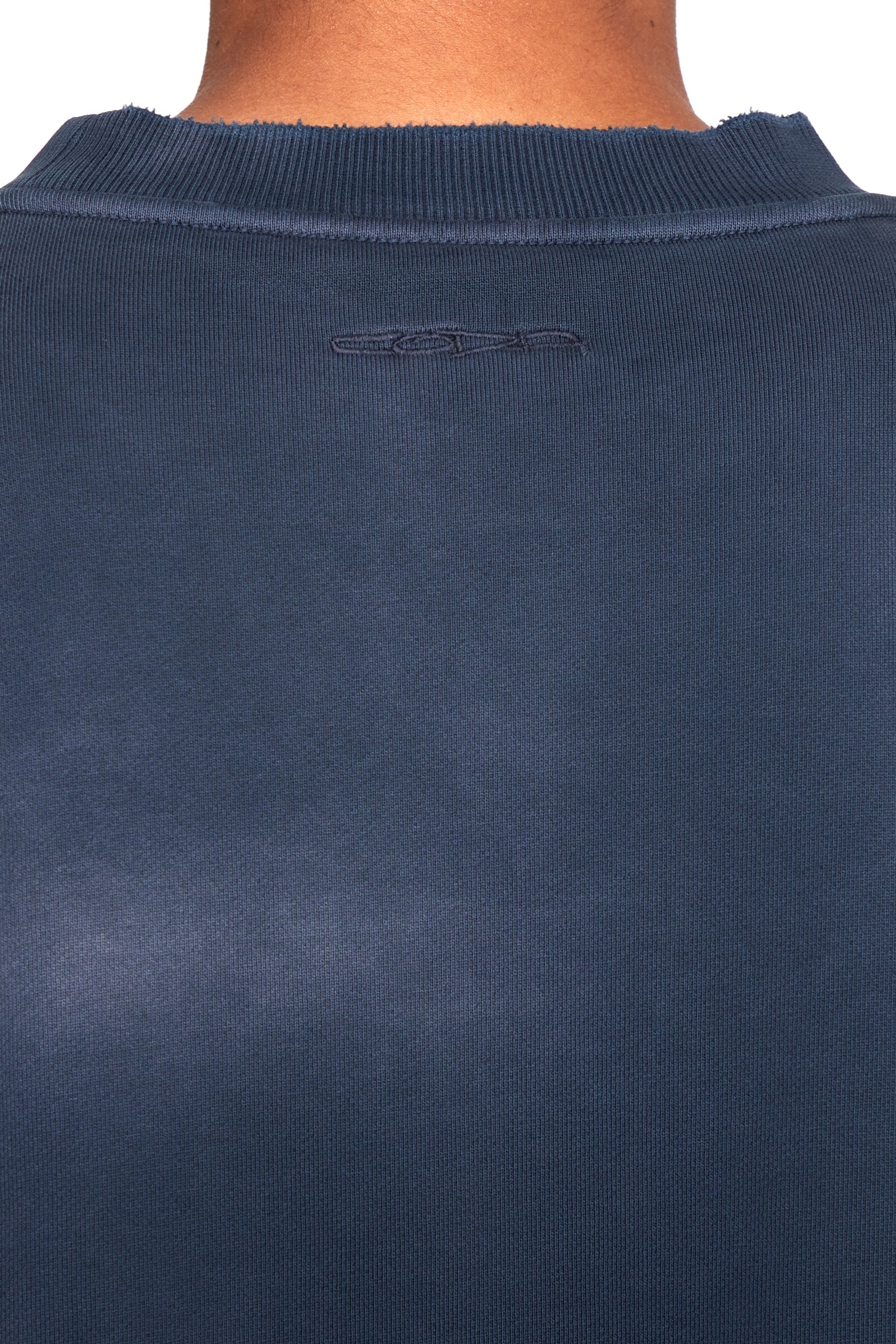 Load image into Gallery viewer, NAVY WASHED DISTRESSED AGING SWEATSHIRT
