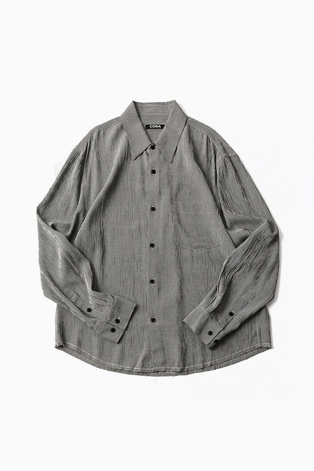 CHECKED RAW EDGES JAZZ SHIRT