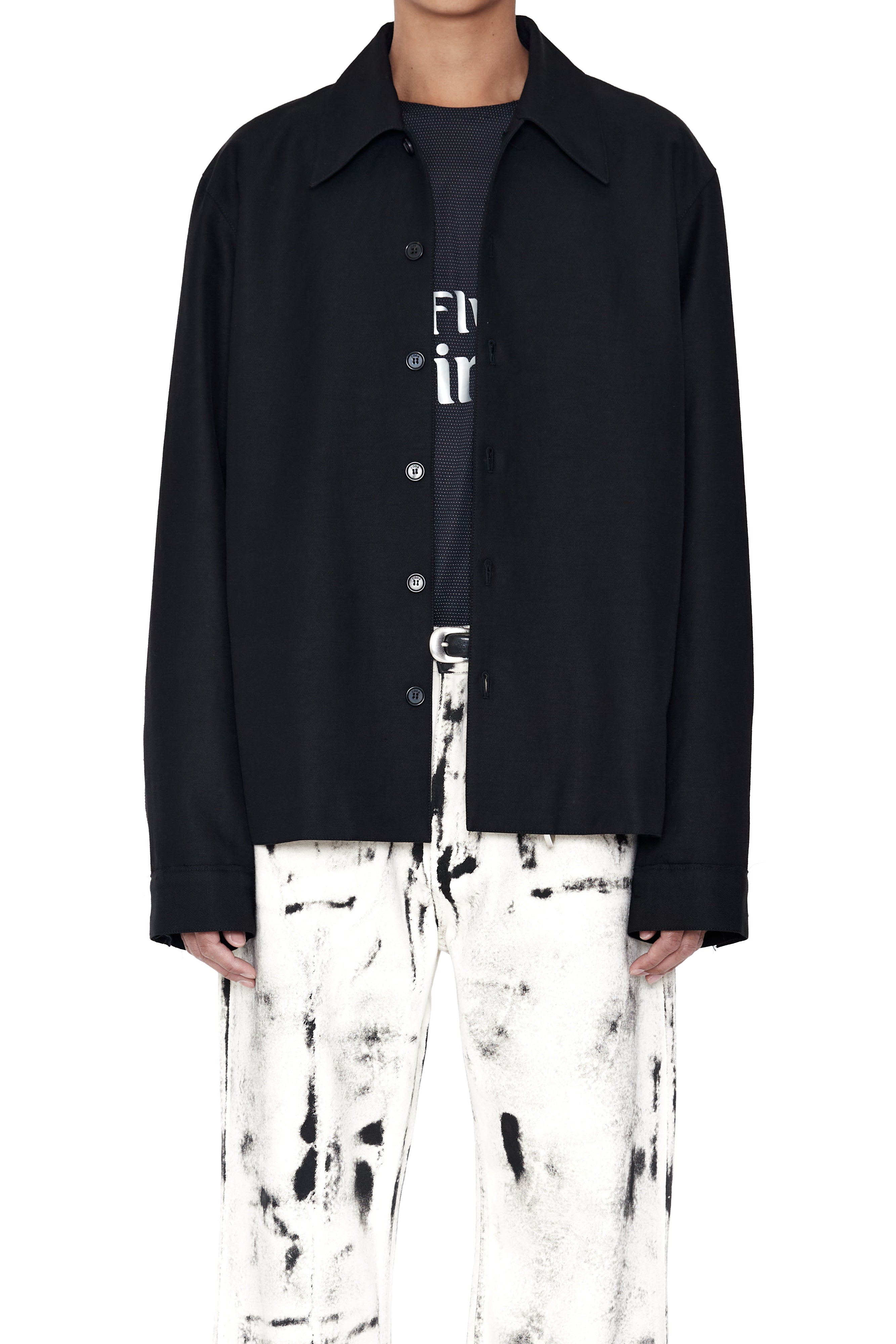 Load image into Gallery viewer, BLACK CUT OUT TIERED JACKET
