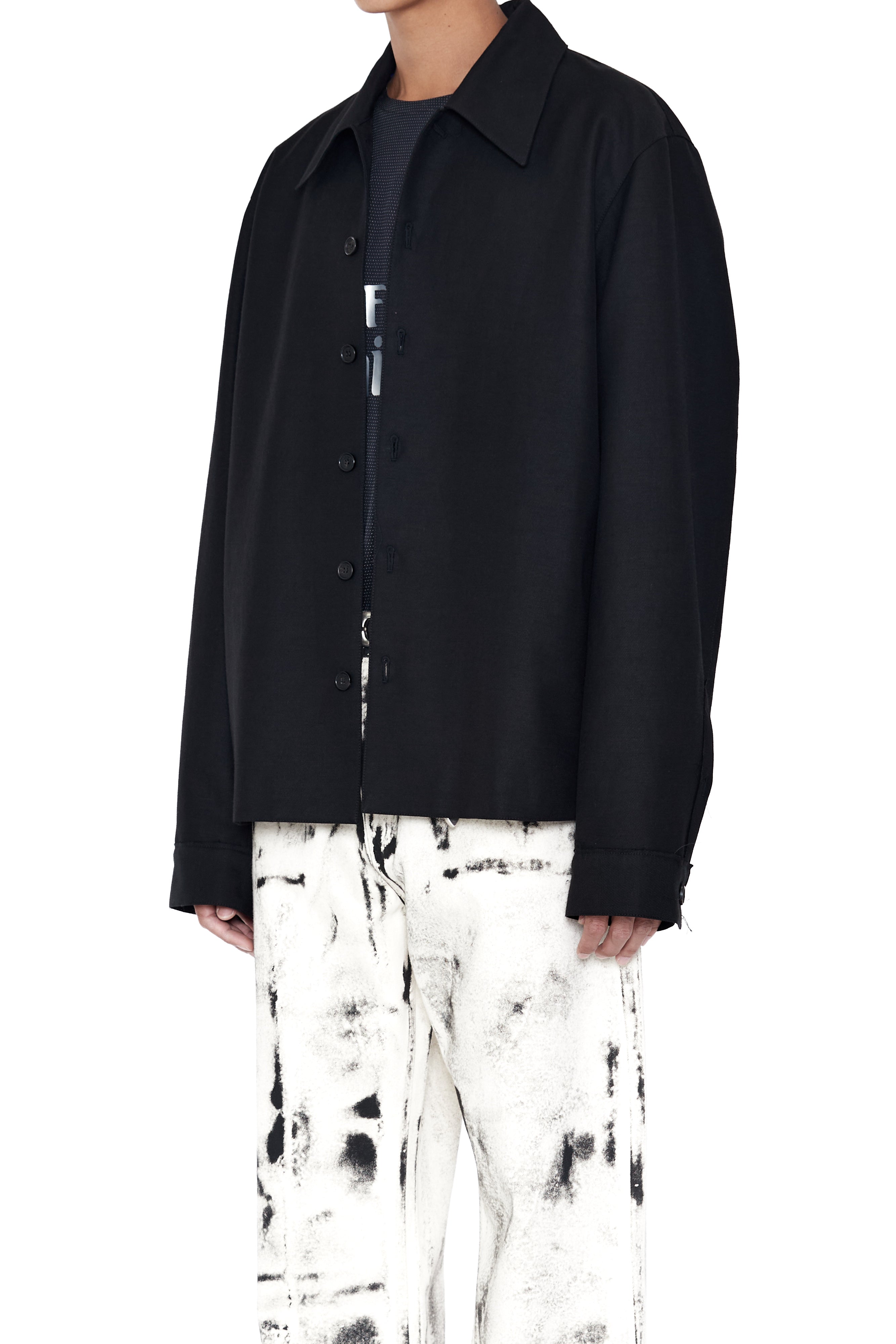 Load image into Gallery viewer, BLACK CUT OUT TIERED JACKET
