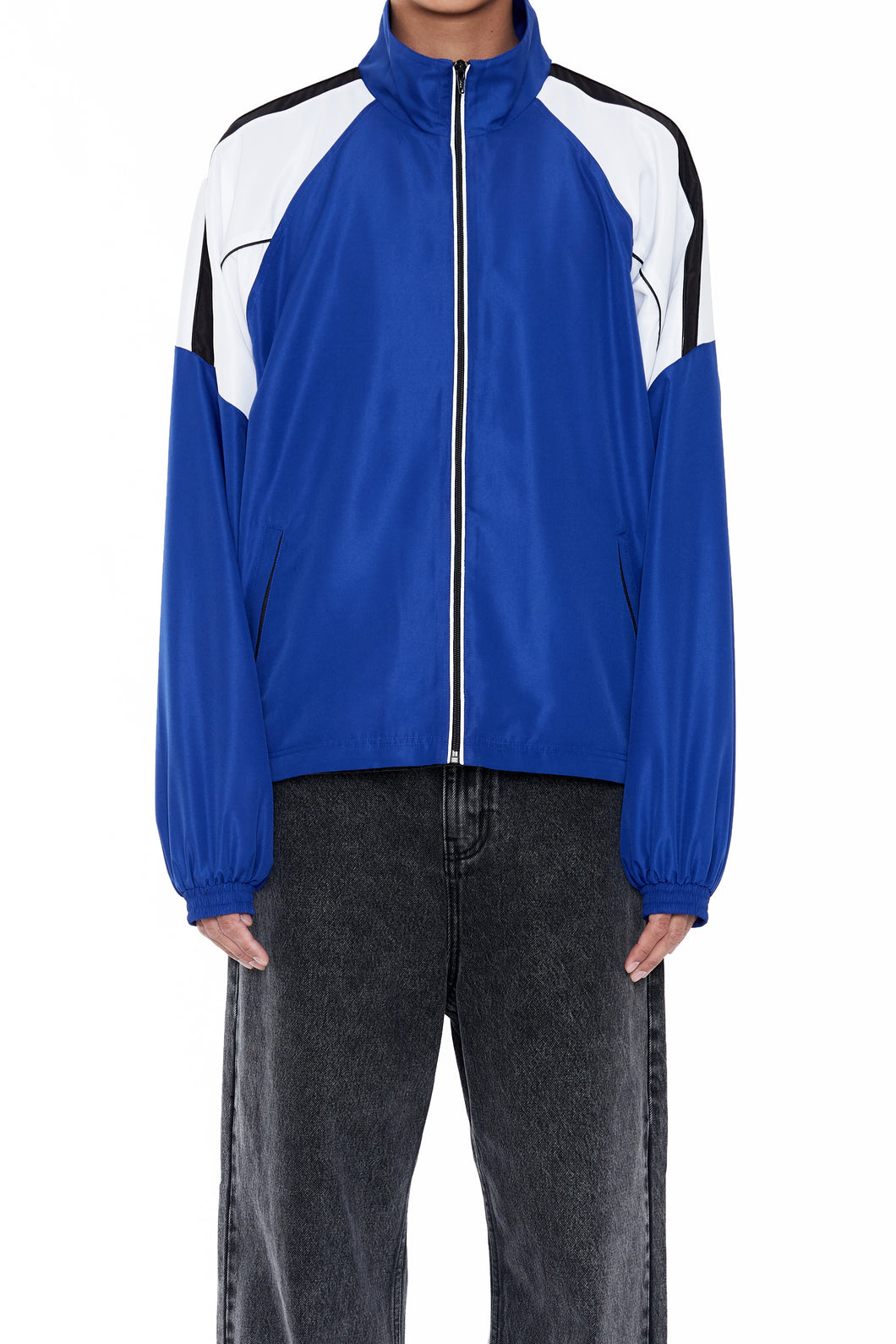 BLUE 90S SHRUNKEN TRACK JACKET