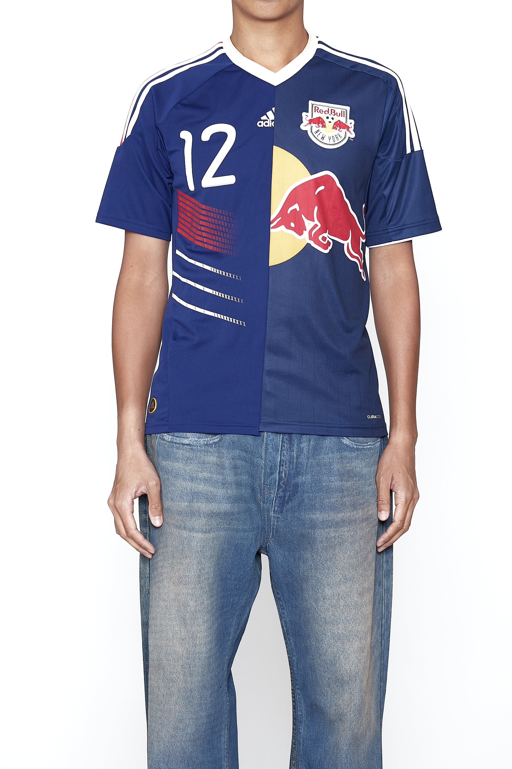 RECONSTRUCTED HYBRID VINTAGE SHRUNKEN SHORTSLEEVE FOOTBALL JERSEY (THIERRY HENRY A)