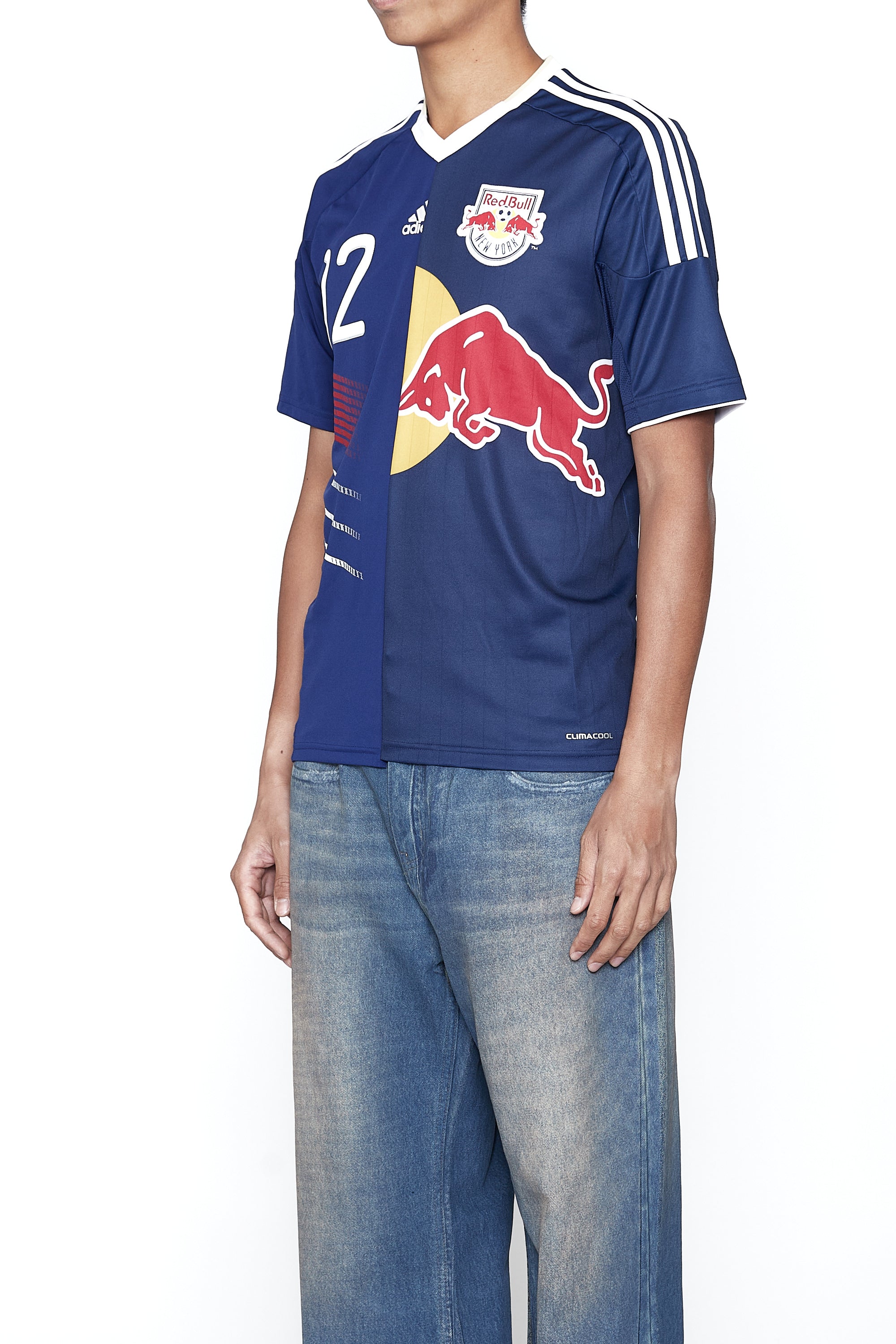 Load image into Gallery viewer, RECONSTRUCTED HYBRID VINTAGE SHRUNKEN SHORTSLEEVE FOOTBALL JERSEY (THIERRY HENRY A)
