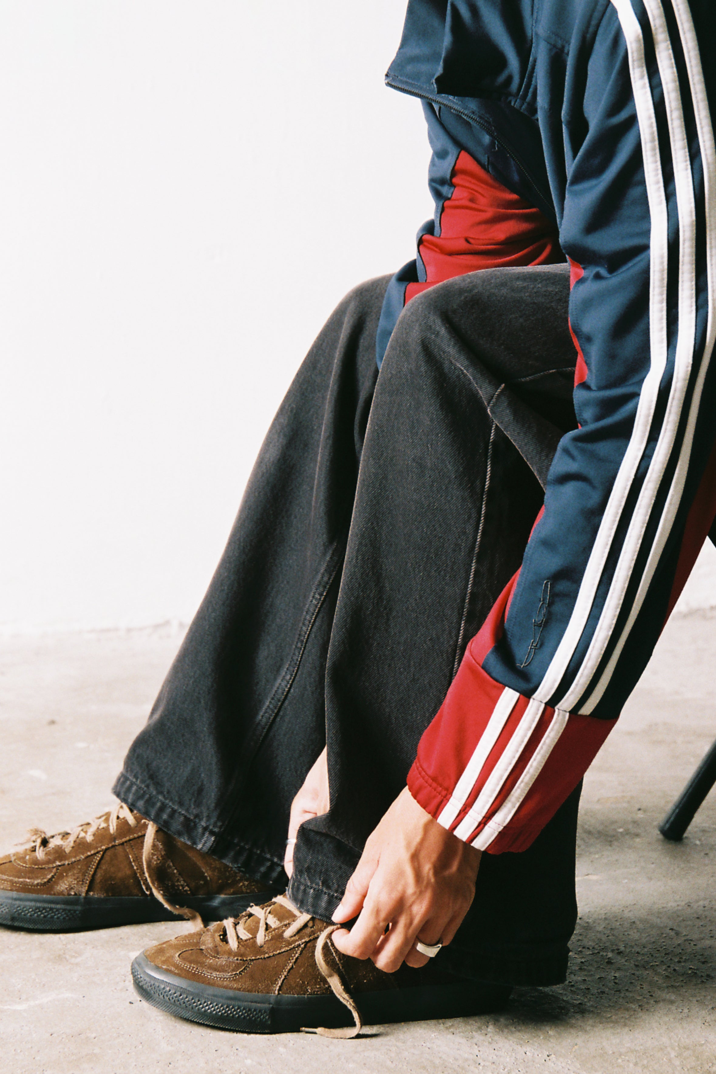 Load image into Gallery viewer, CODA X LUDDITE REPRODUCTION OF FOUND AGING DISTRESSED HYBRID SKATE TRAINER
